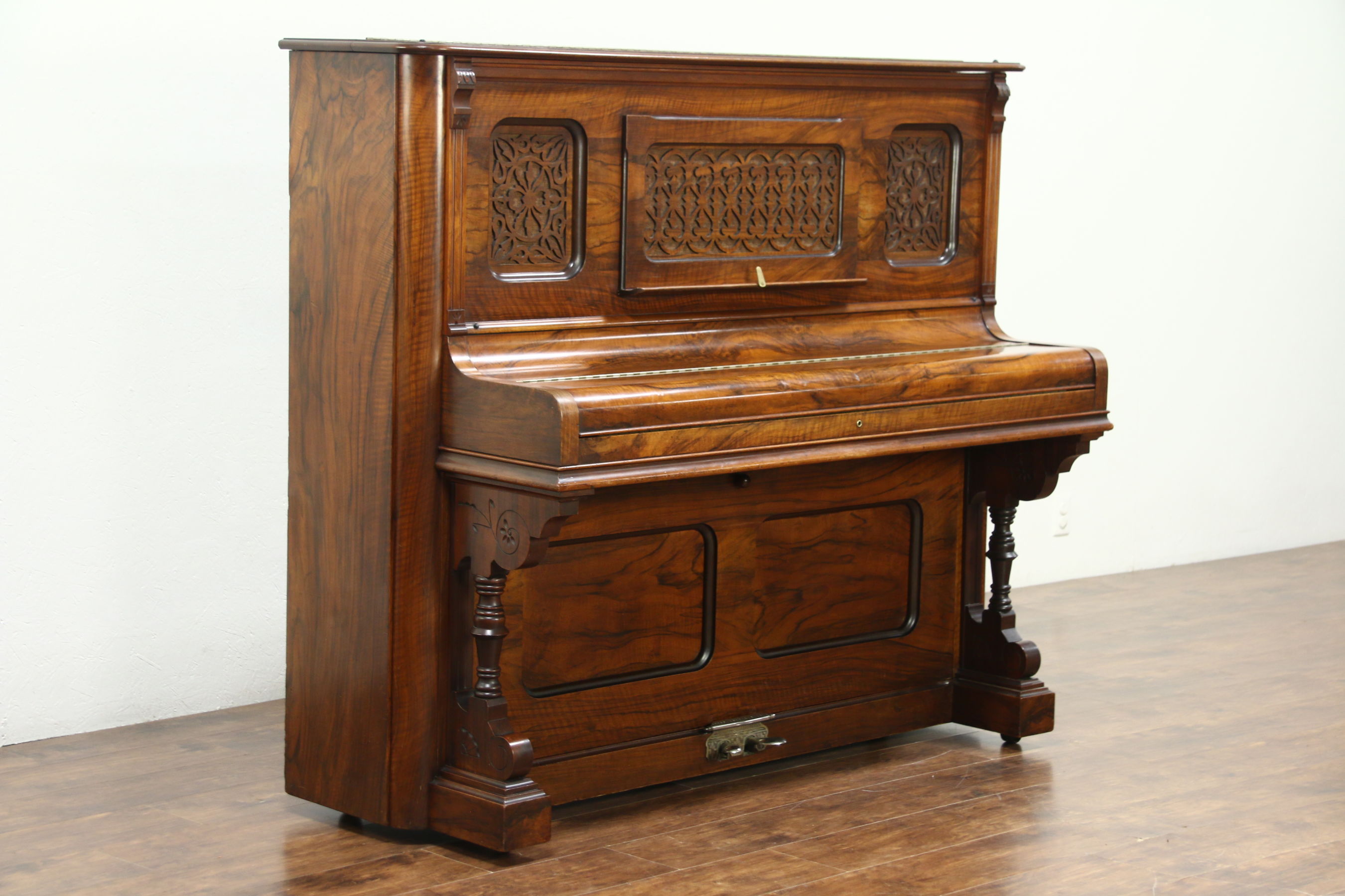 SOLD - Victorian 1890's Antique Piano, Signed Morris of Canada ...