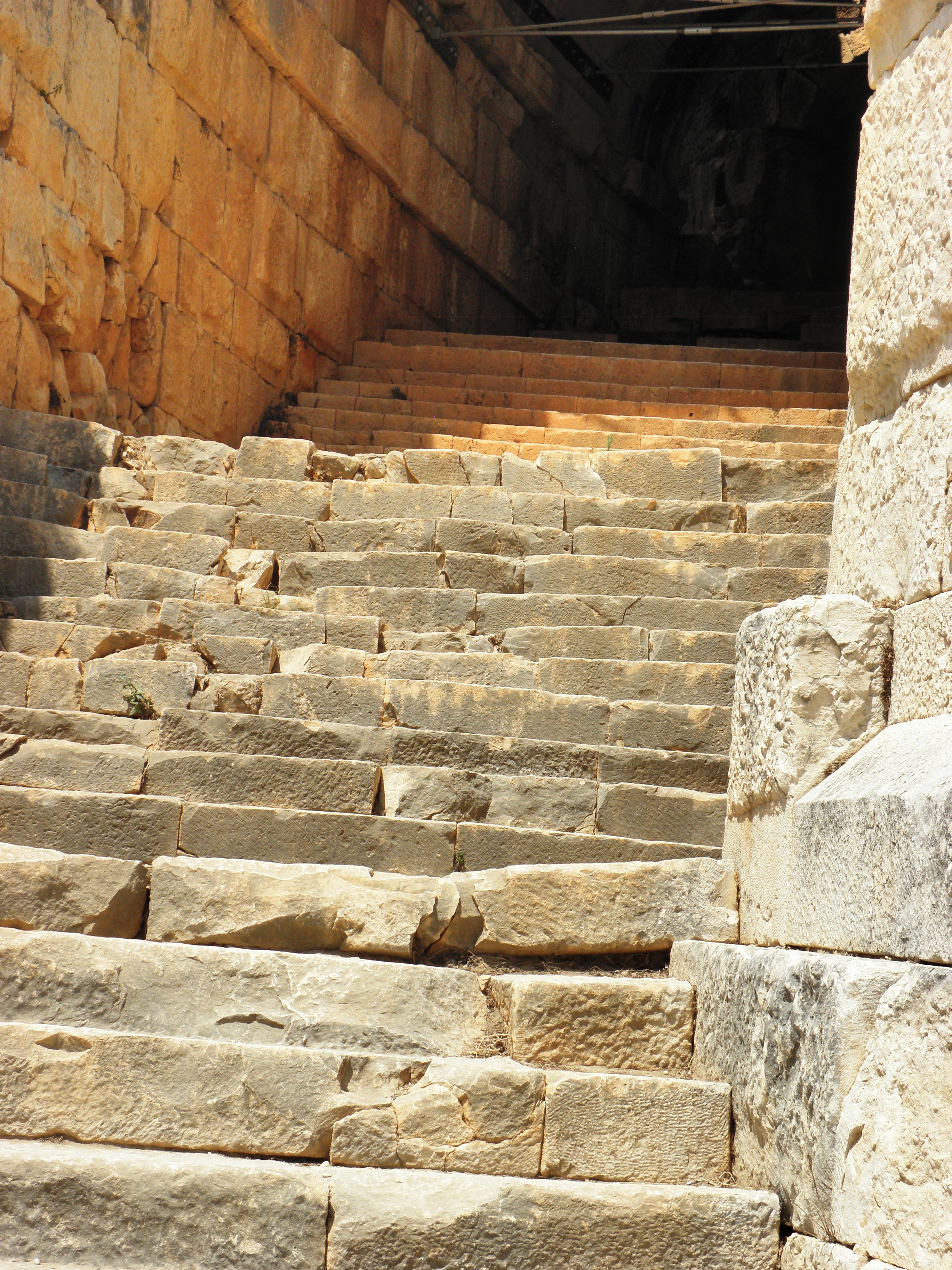 Antique staircase in amphitheater of Myr, Amphitheater, Staircase, Stone, Turkey, HQ Photo
