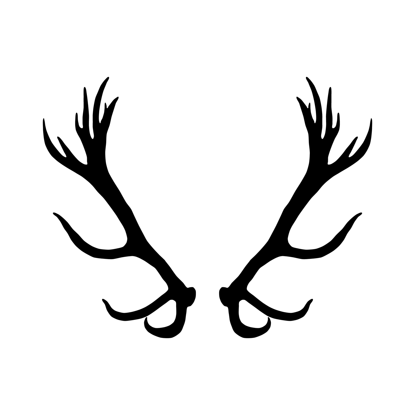 Deer Antlers - Deer Antlers Temporary Tattoo Momentary Ink. 