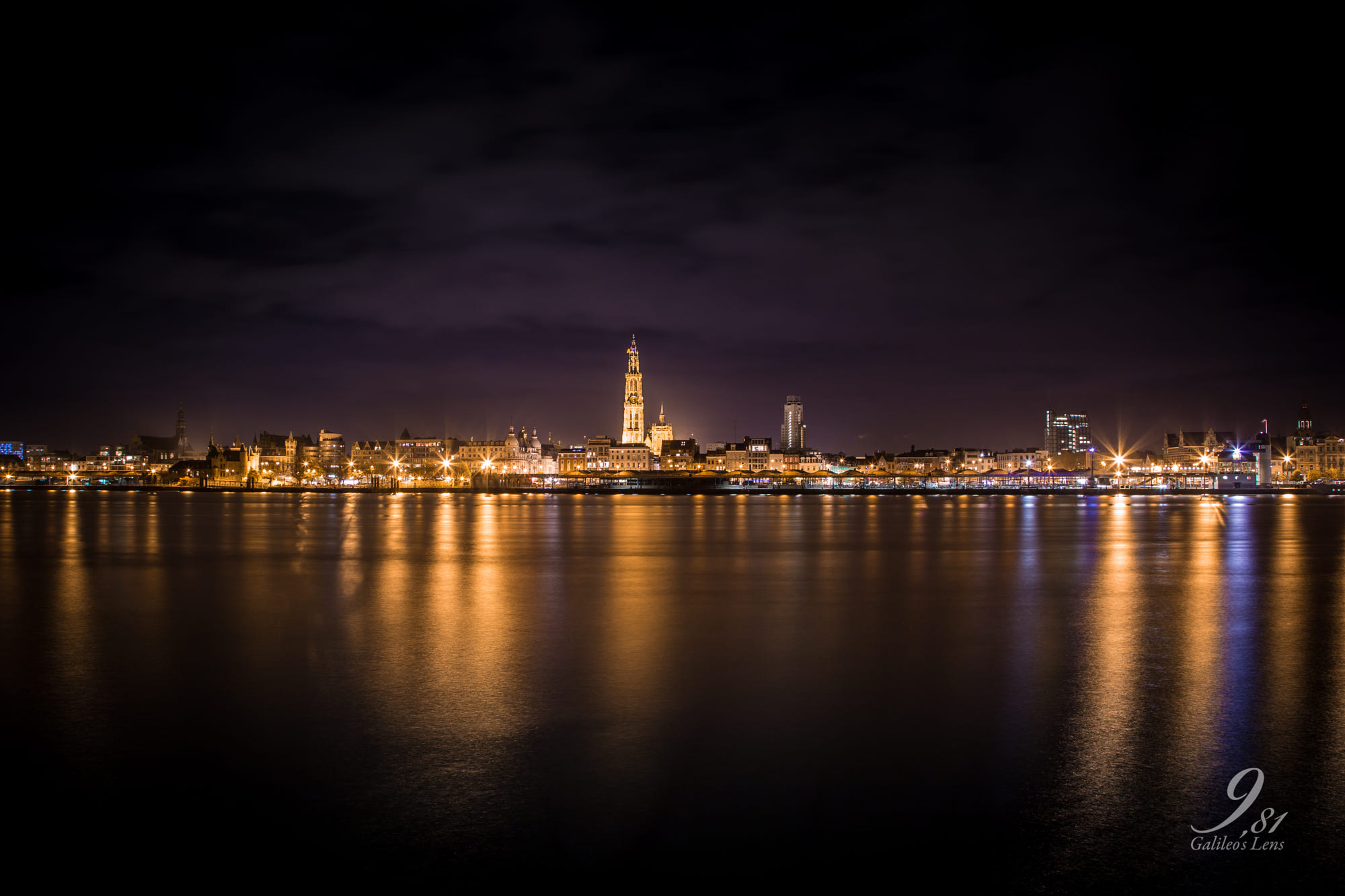 Antwerp skyline by night by Jeroen Danckers - Photo 89959779 / 500px