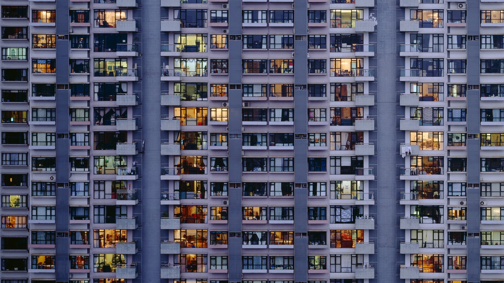 building apartment windows HD wallpaper