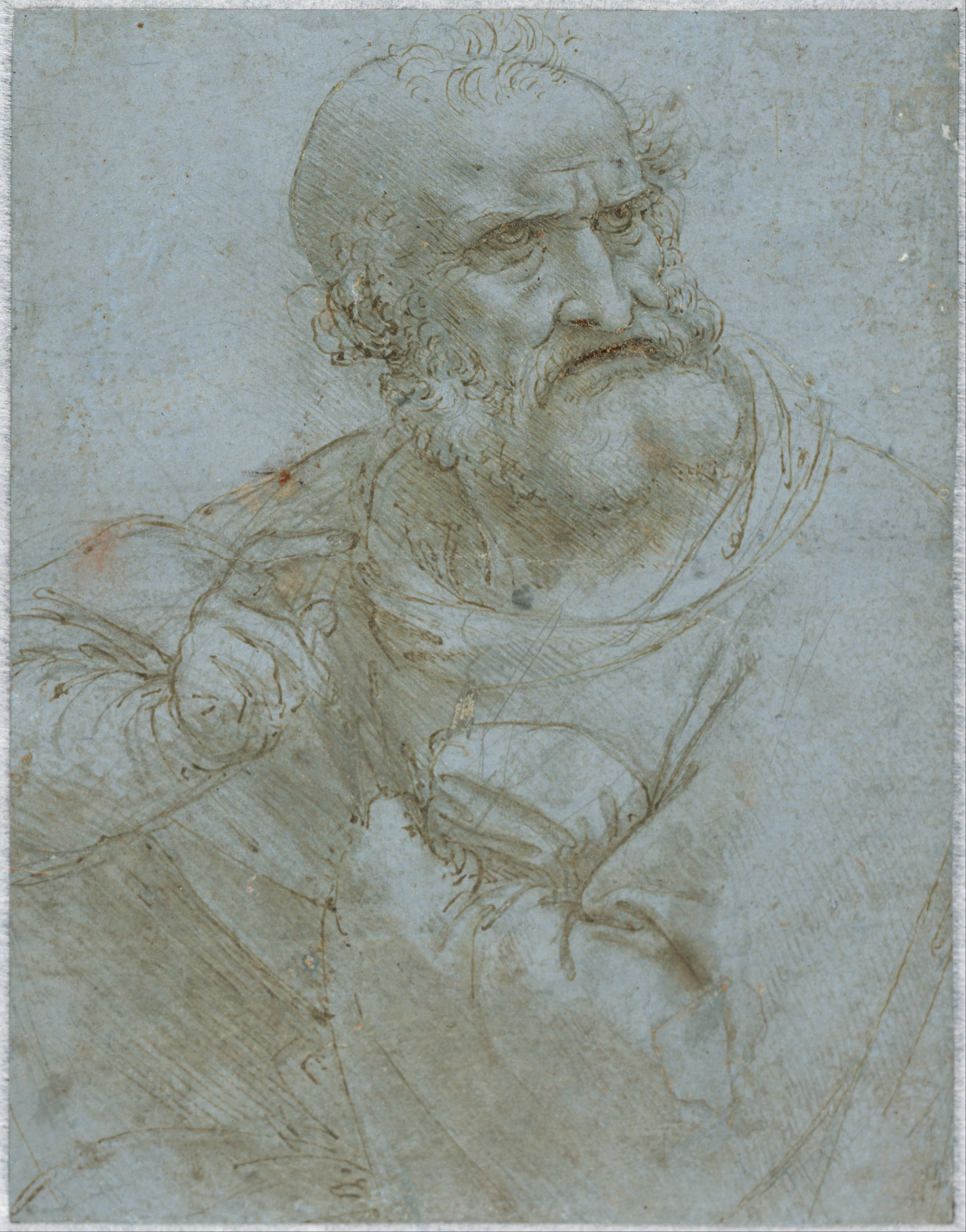 File:Leonardo da Vinci - Half-Length Figure of an Apostle, 1493-1495 ...