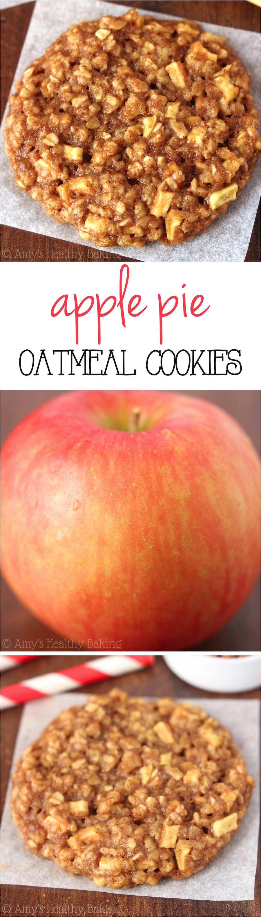 Apple Pie Oatmeal Cookies {Recipe Video!} | Amy's Healthy Baking