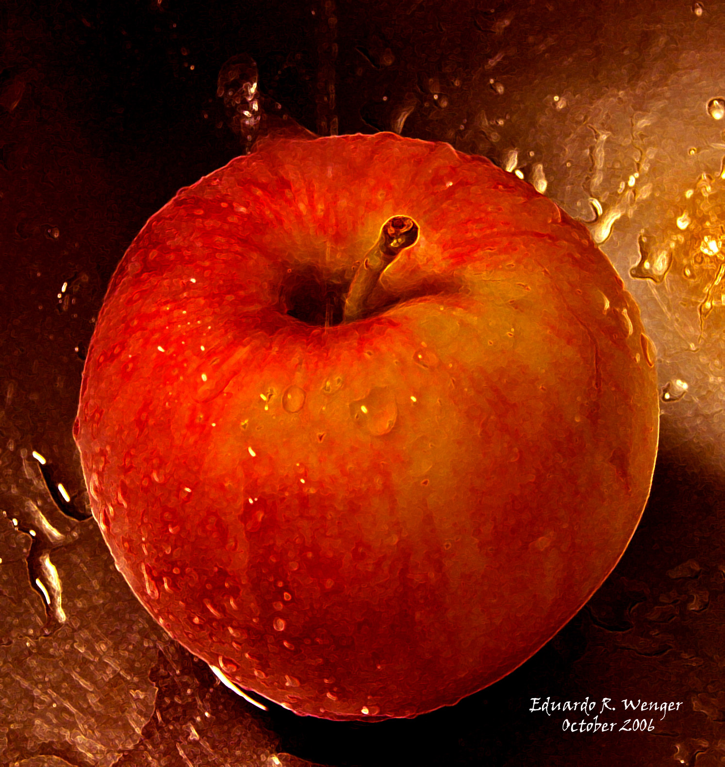 Apple in the sink photo