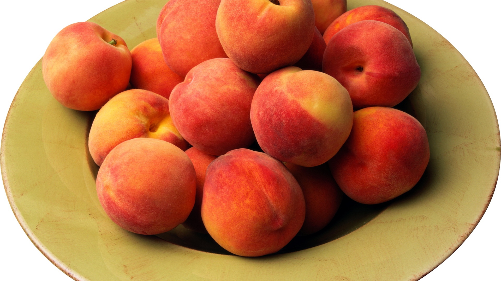 Download Wallpaper 1920x1080 peaches, apricots, fruit, plate Full HD ...