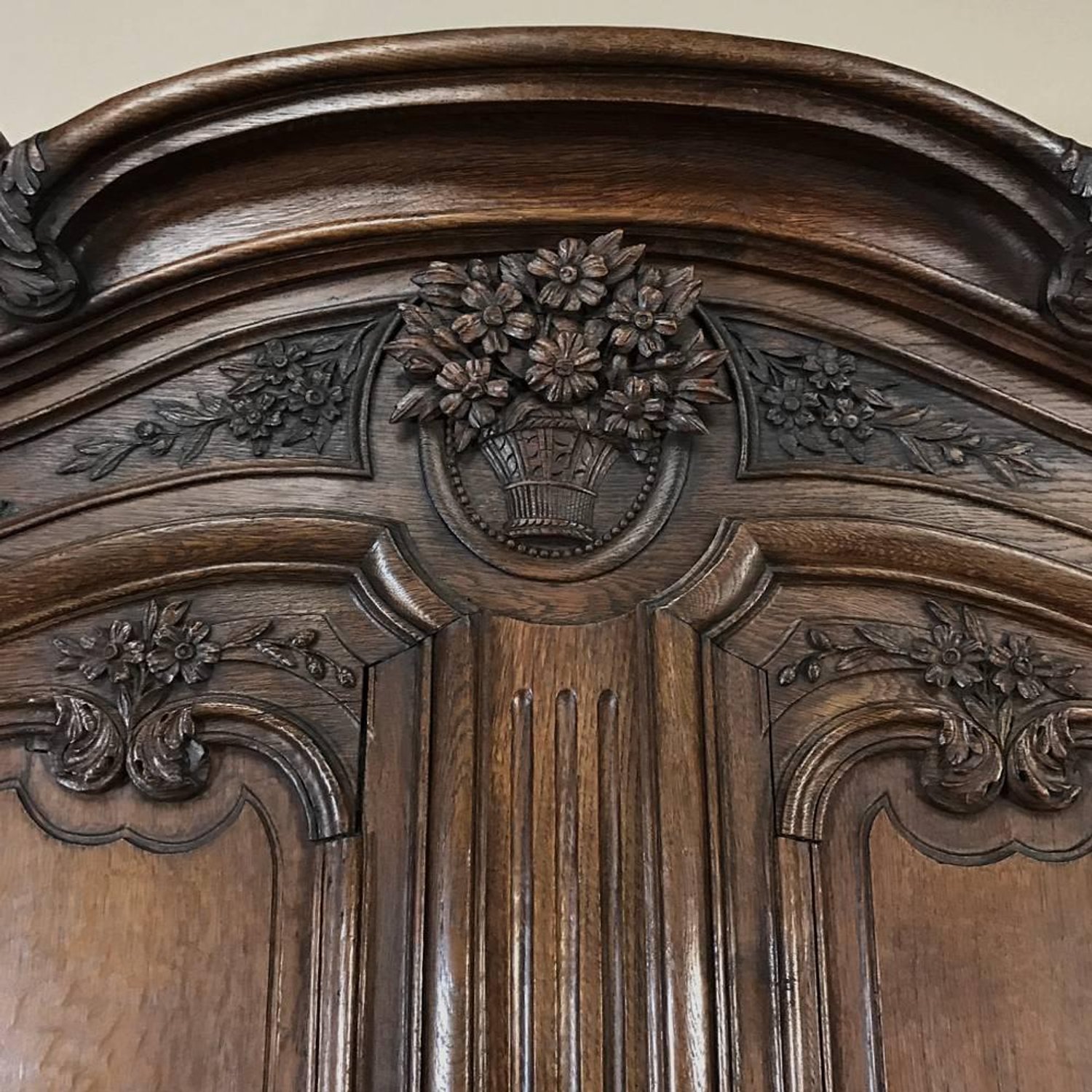 19th Century Country French Solid Walnut Normandie Armoire, circa ...