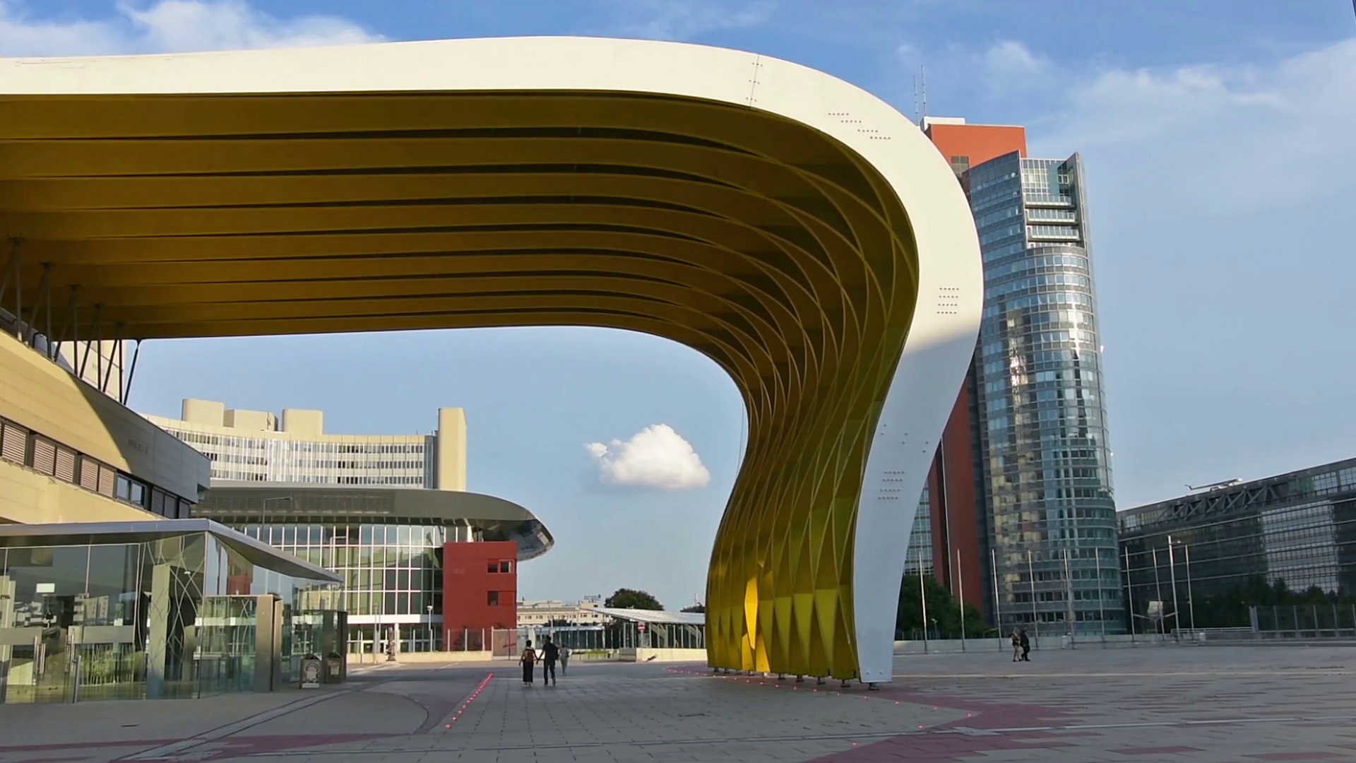 modern architectural structure of the Austria Center Vienna Donau ...