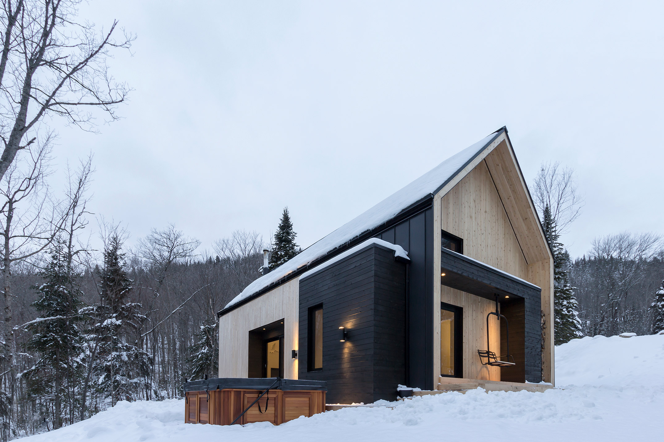 Scandinavian Architecture In Canadian Forest