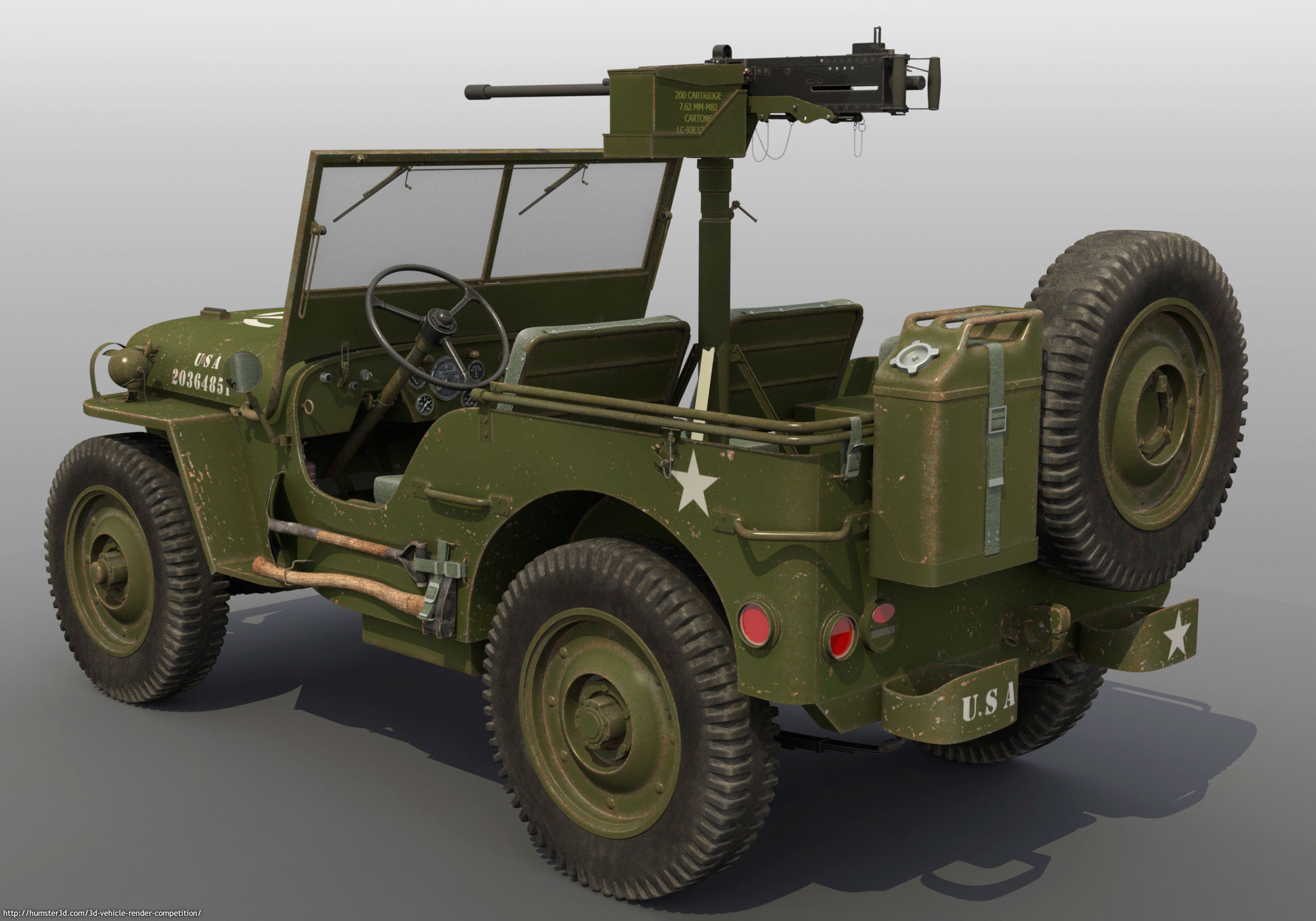 Willys U.S. Army Jeep - Rod DeWeese - 3D vehicle competition - Hum3D