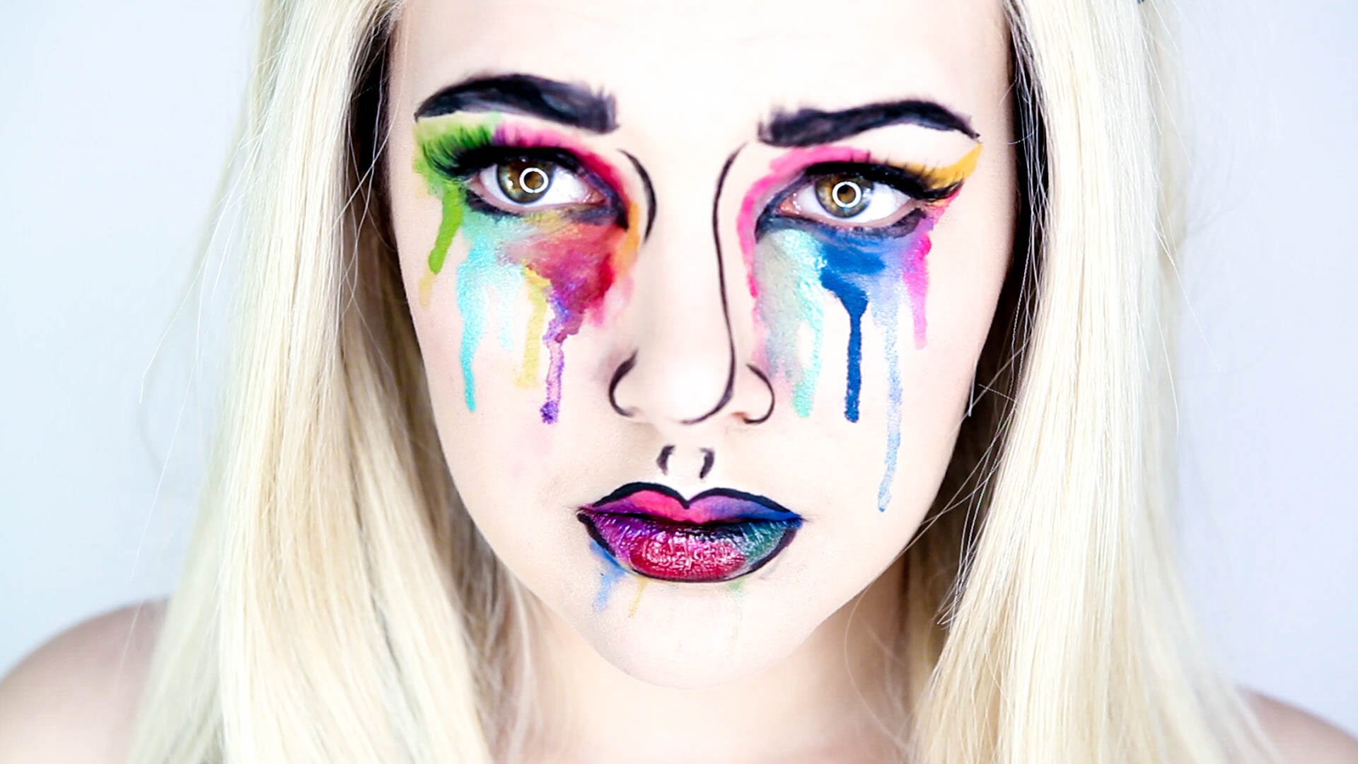 SNAPCHAT: Watercolour Pop Art Makeup Tutorial | Cherry Wallis - YouTube