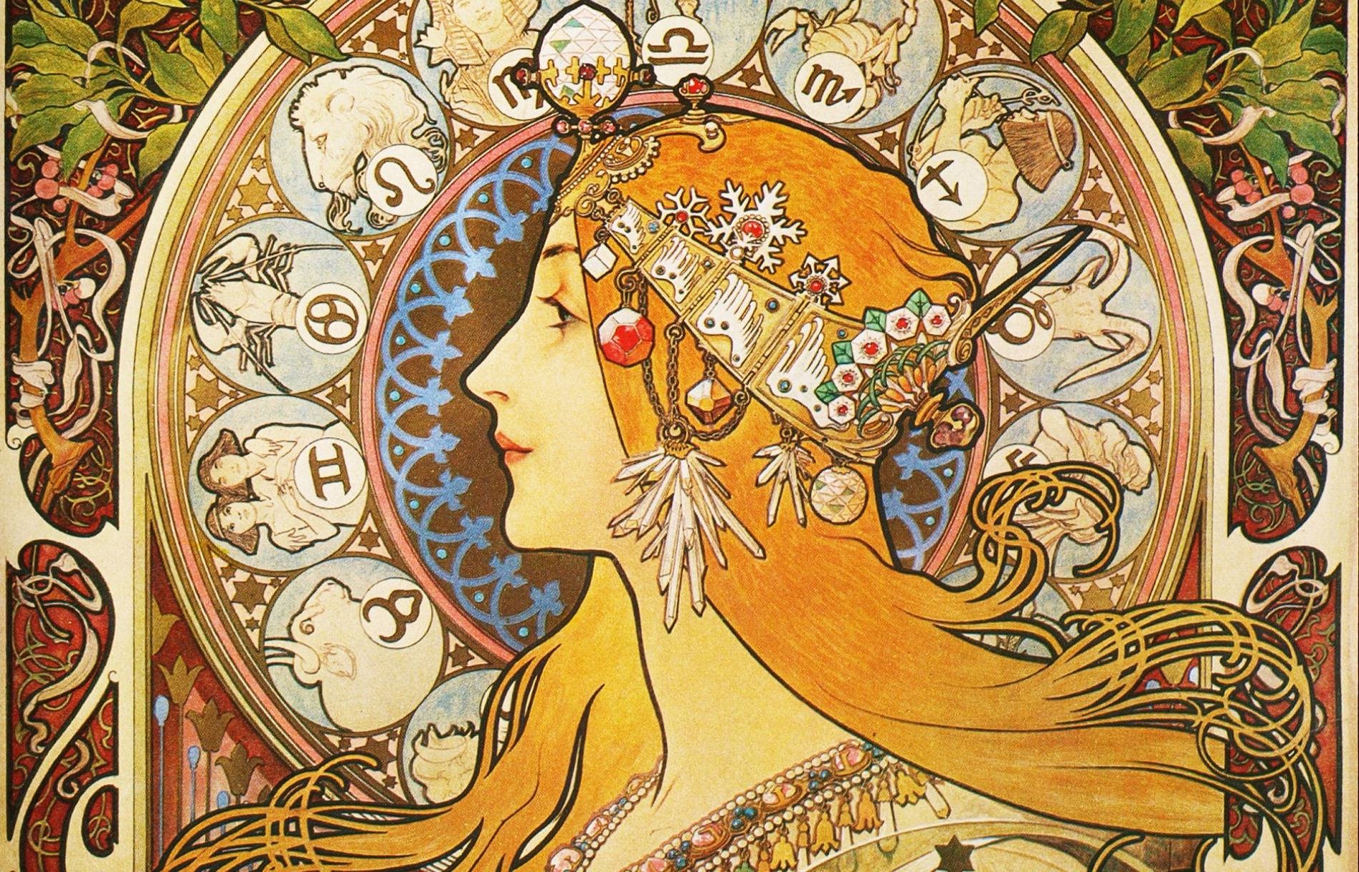 Free Art Nouveau Wallpaper Photo « Long Wallpapers