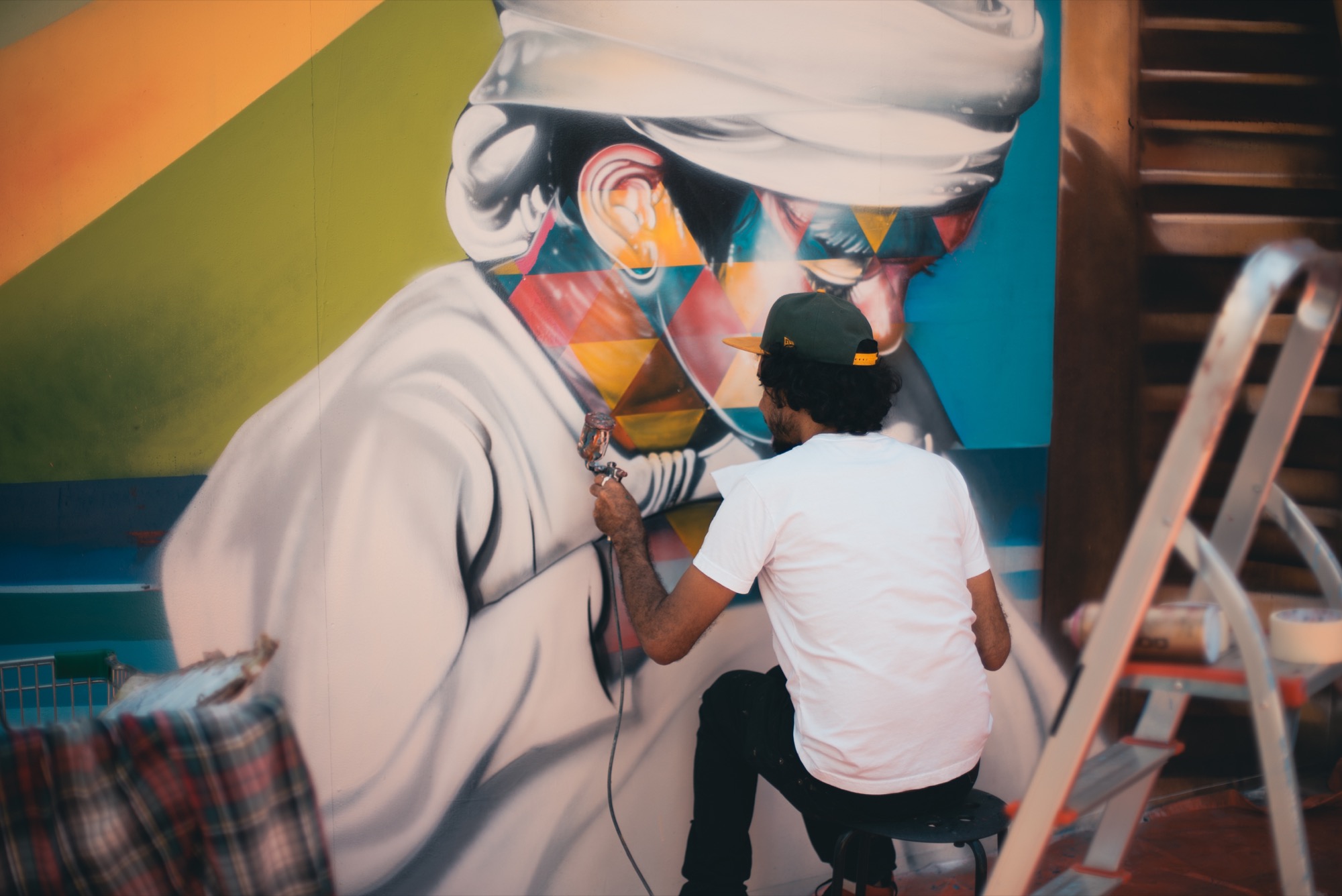 Dubai Canvas 3D Art Festival artists at work - I Support Street ArtI ...