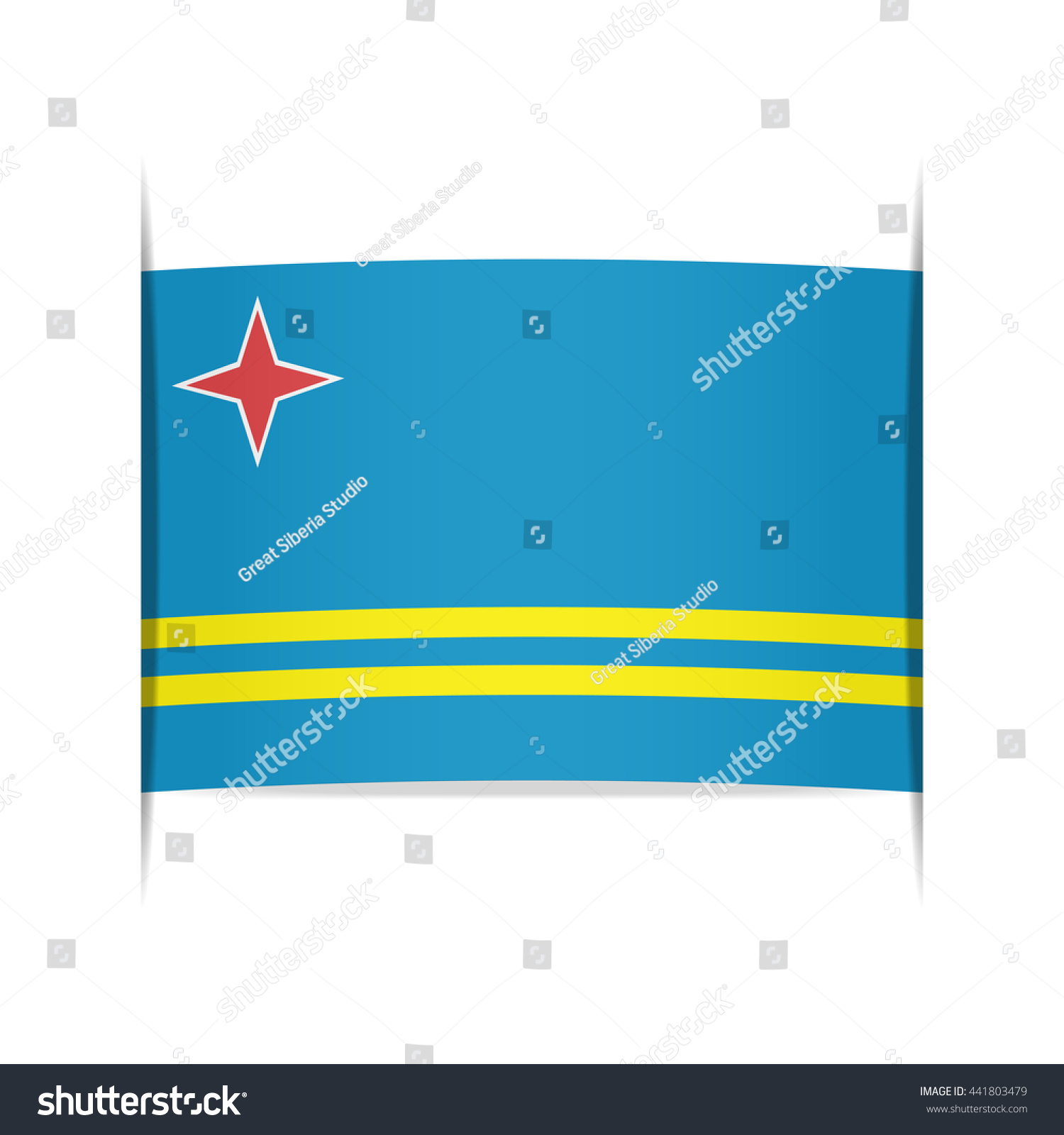 Flag Aruba Vector Illustration Stylized Flag Stock Vector 441803479 ...