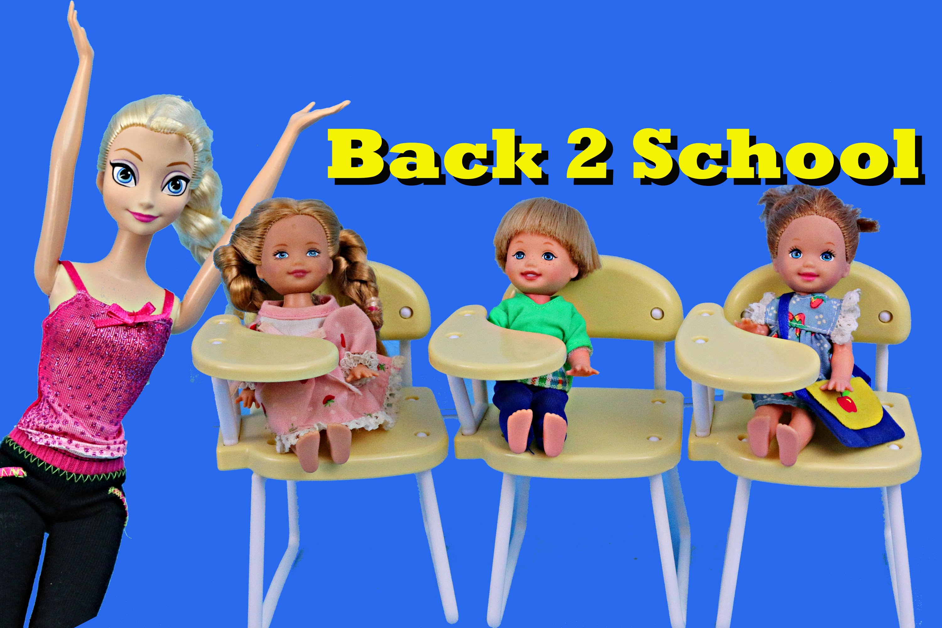 Disney Princess and Anna Kids Barbie School DisneyCarToys Teacher ...
