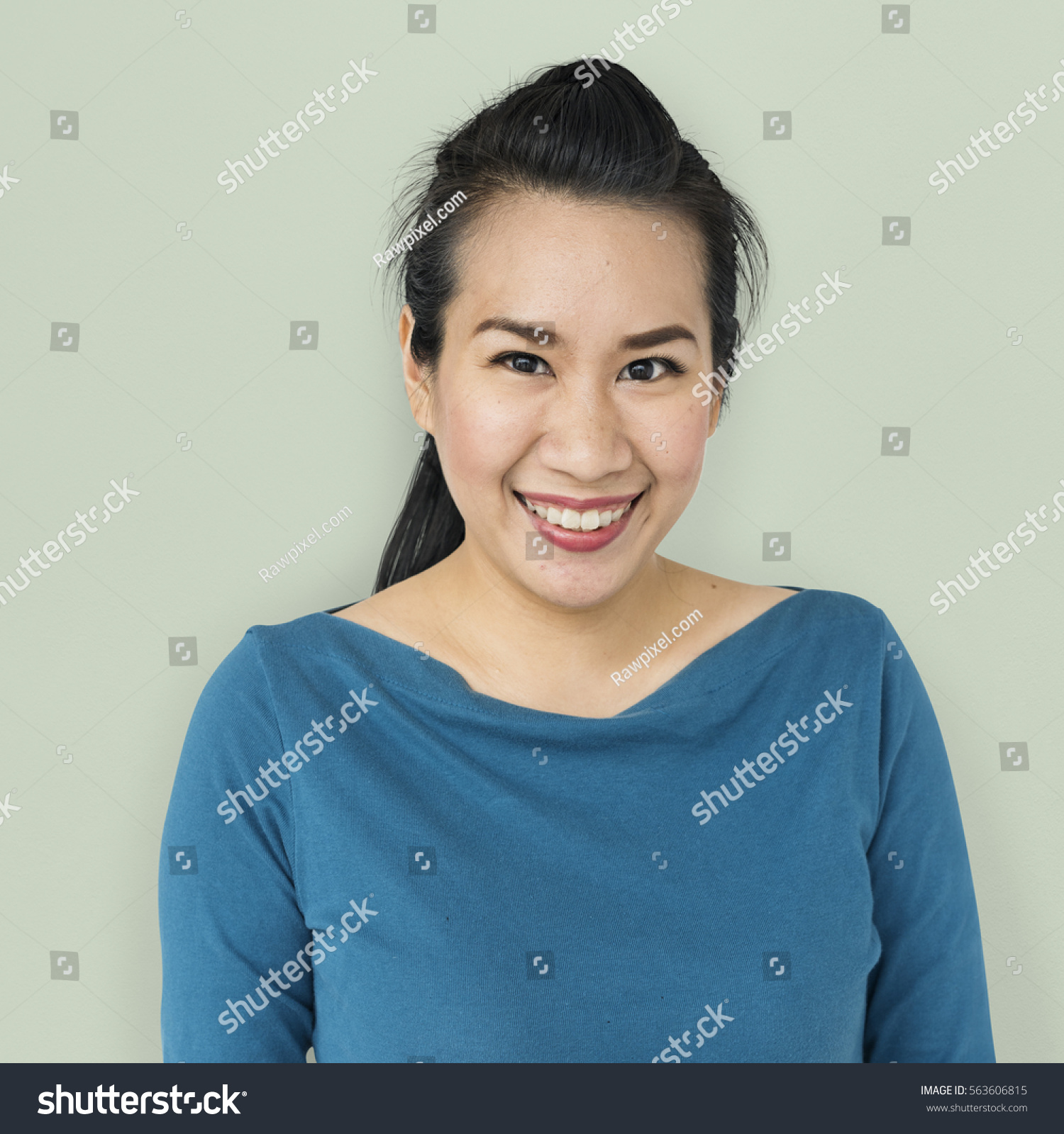 Asian Adult Casual Cheerful Beauty Concept Stock Photo 563606815 ...