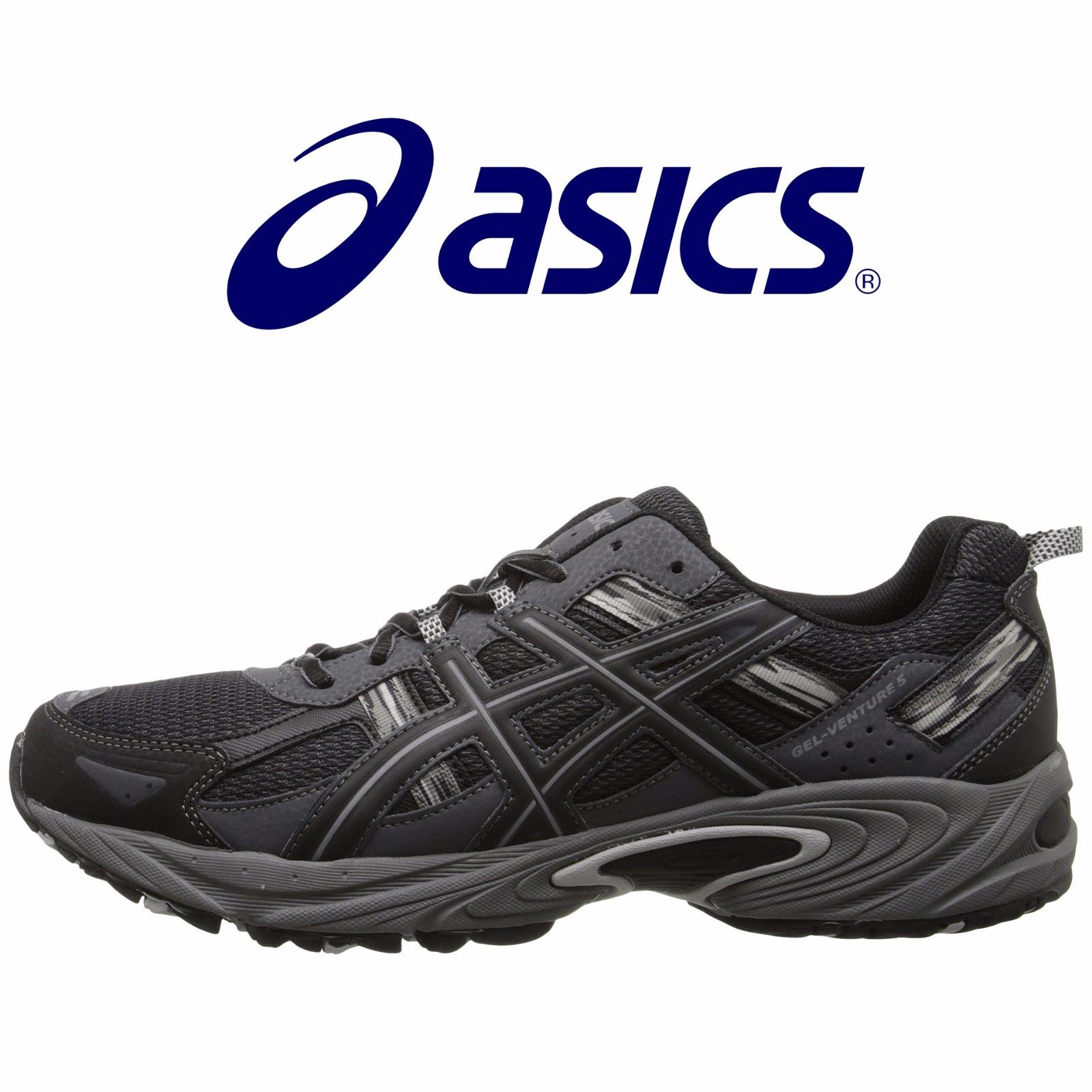 ASICS Men's GEL Venture 5 Running Shoe, Black/Onyx/Charcoal, 13 4E ...