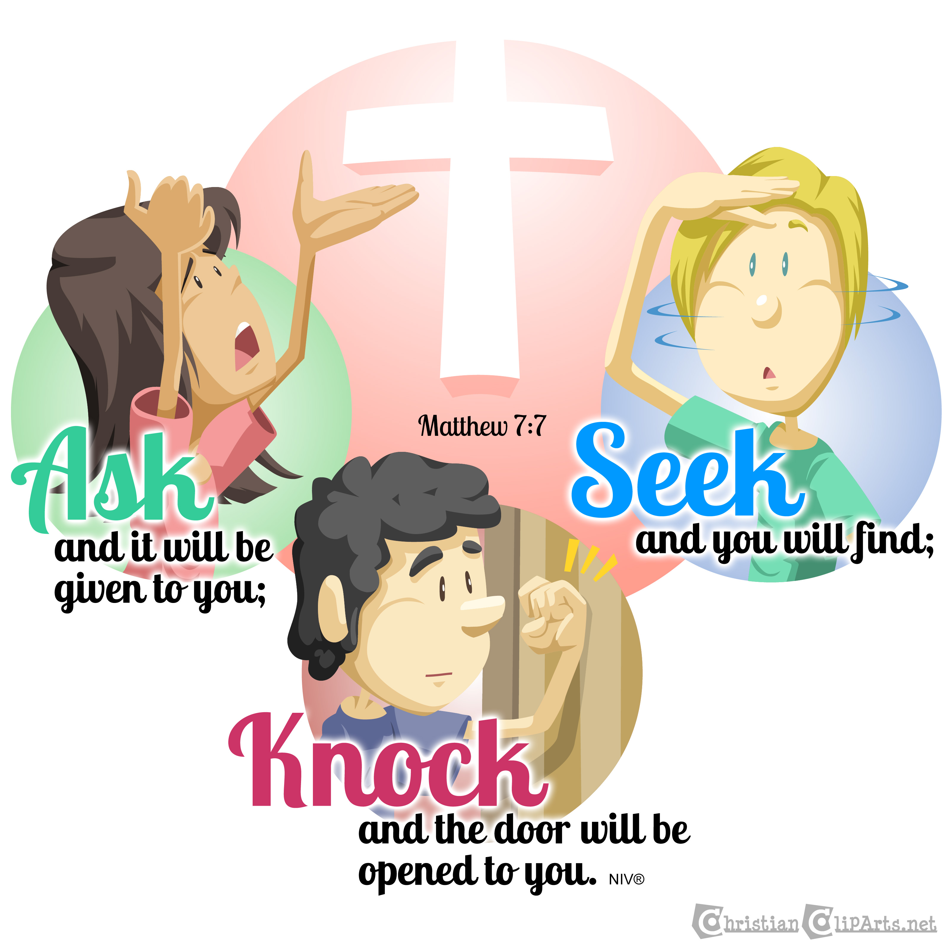 Christian clipArts.net _ Ask, Seek, Knock