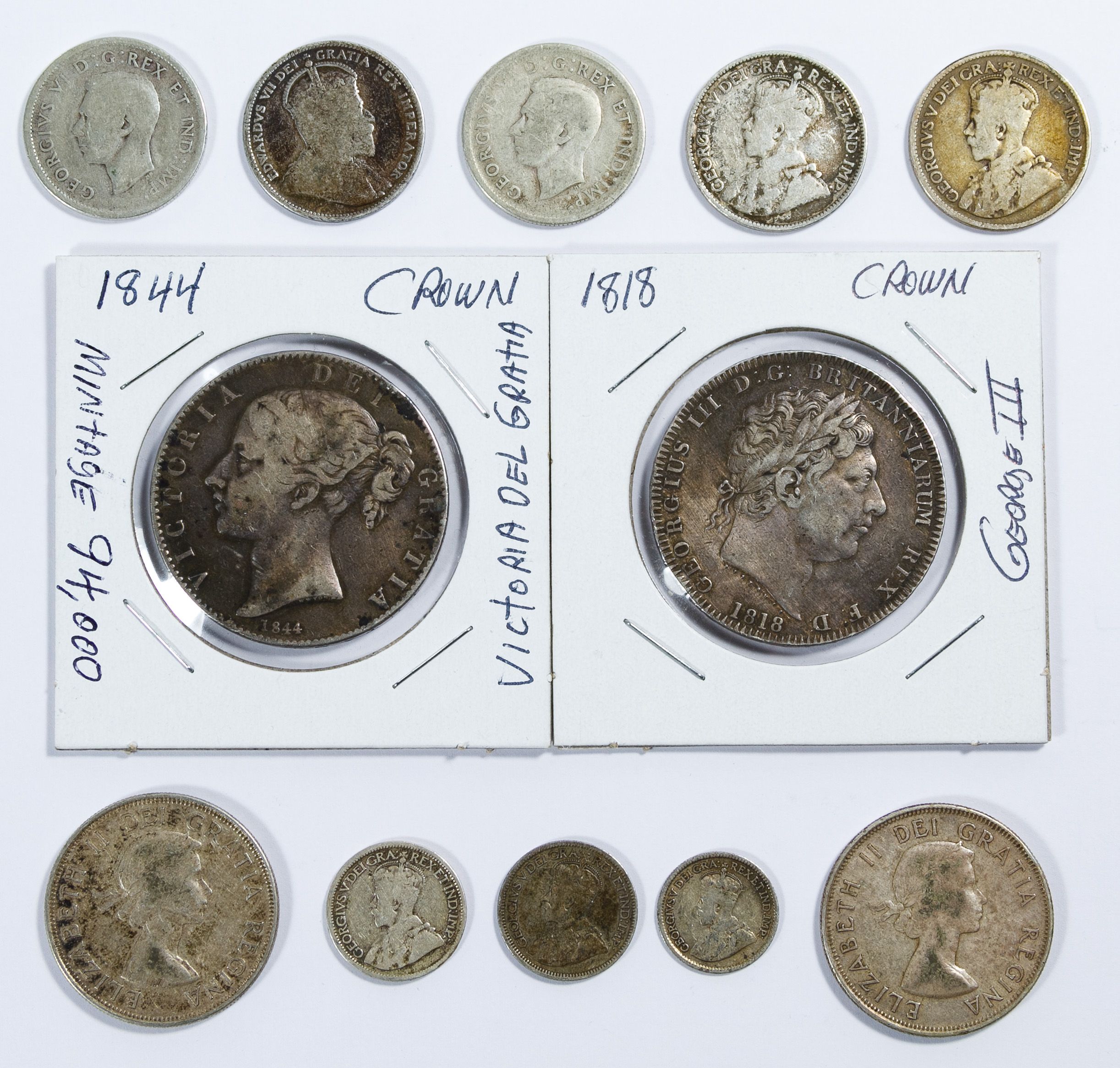 Lot 82: World Coin Assortment; Including two Great Britain sterling ...