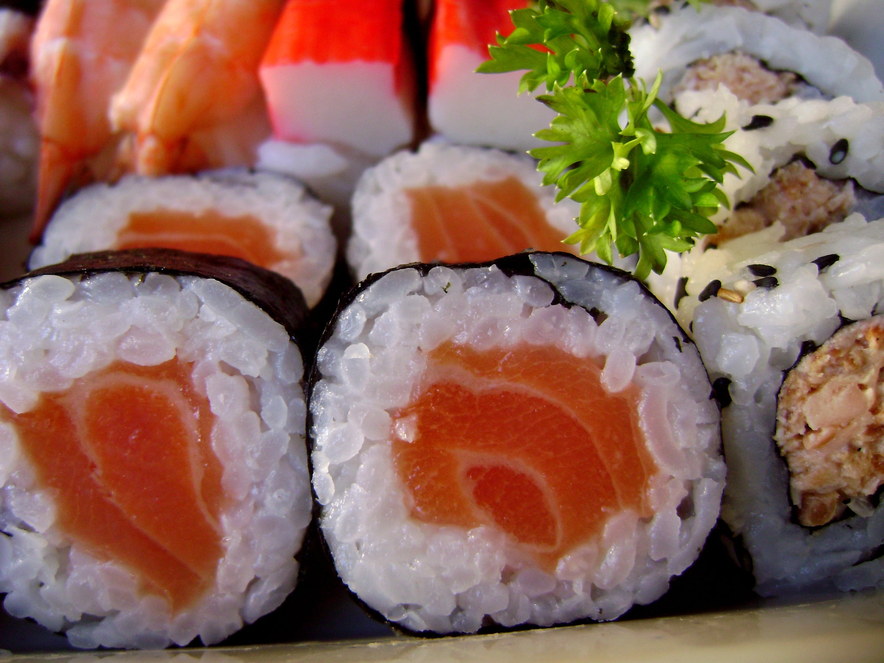 Closeup photo of bunch of sushi HD wallpaper | Wallpaper Flare