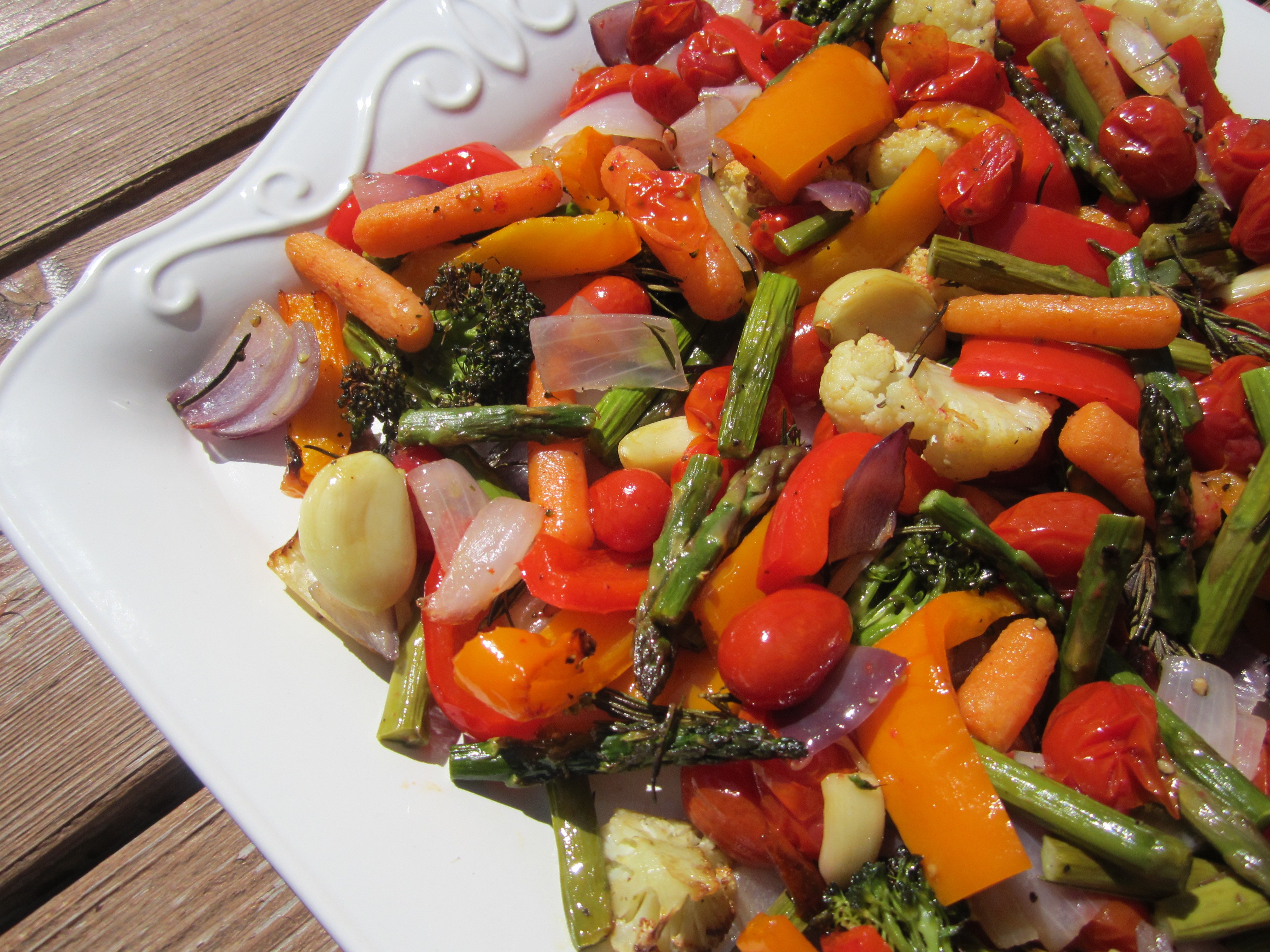 Rosemary Scented Roasted Vegetables - Lisa's Dinnertime Dish