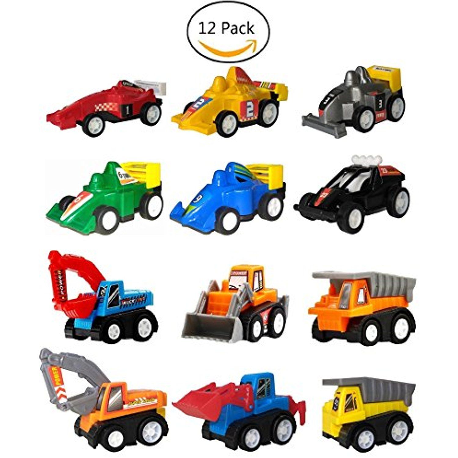 Mini Pull Back Vehicles,WINONE 12 Pack Small Pull Back Cars Assorted ...