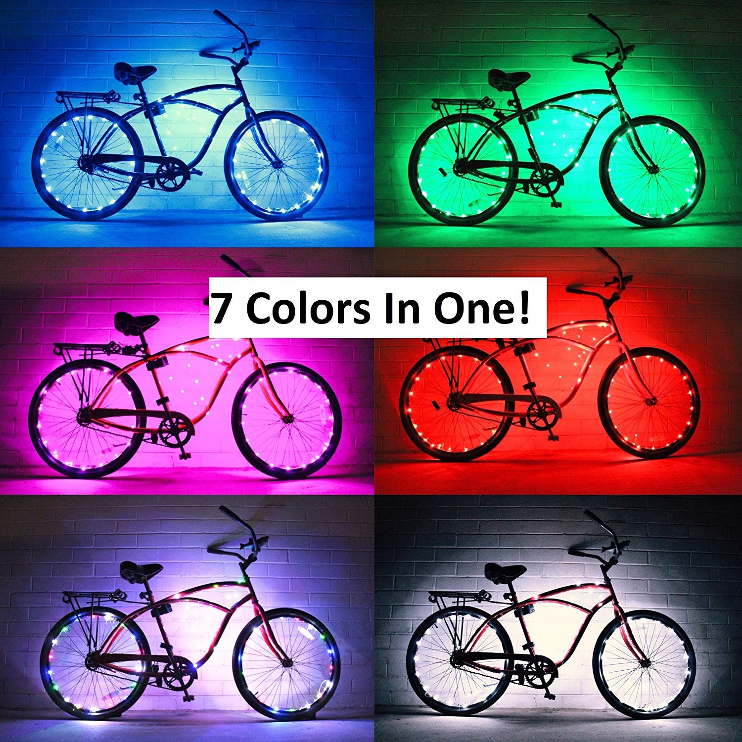 Amazon.com : GlowRiders Ultra Bright LED - Bike Wheel Light String ...