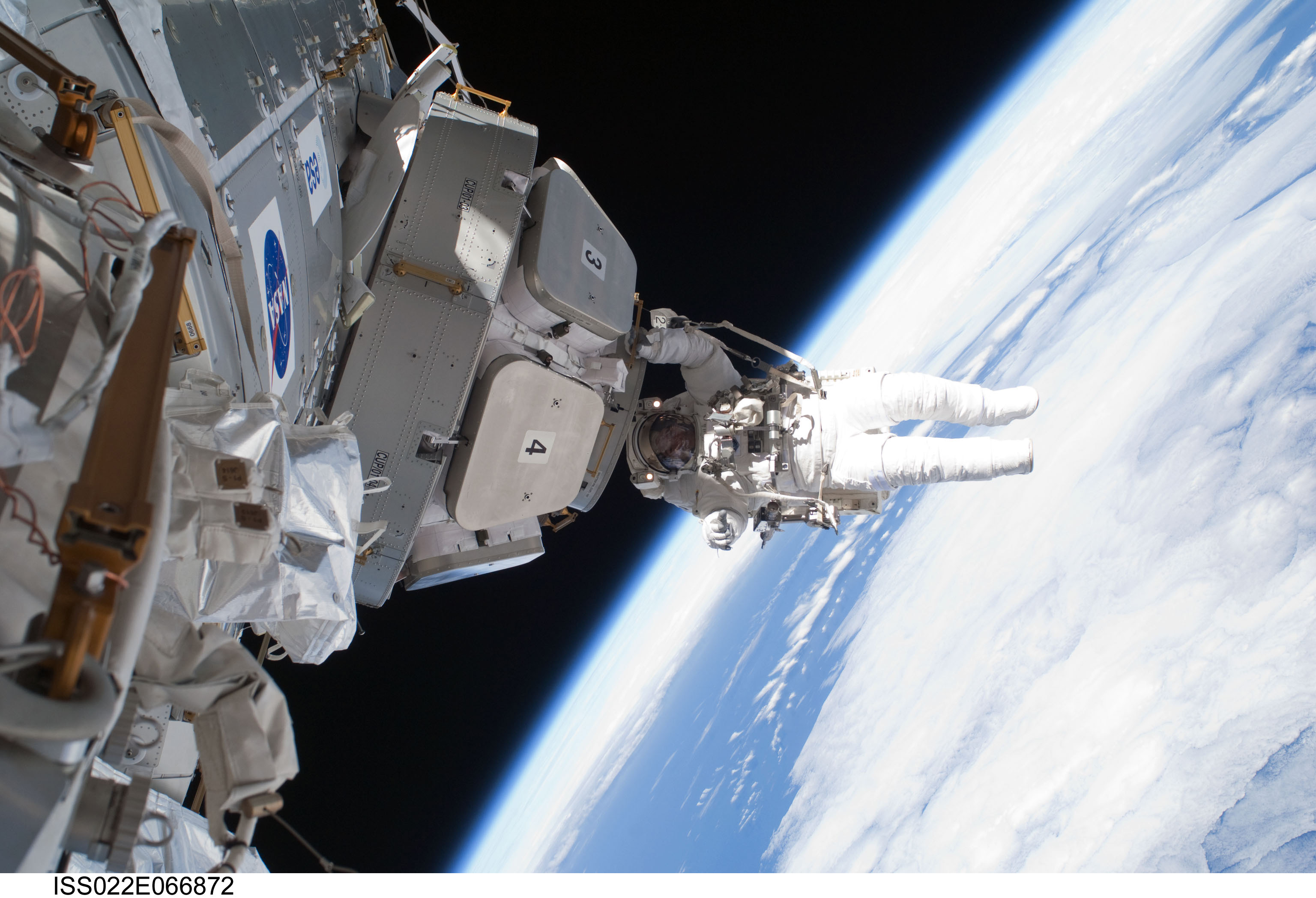 Photo of NASA Astronaut Nicholas Patrick Installing the Panoramic ...