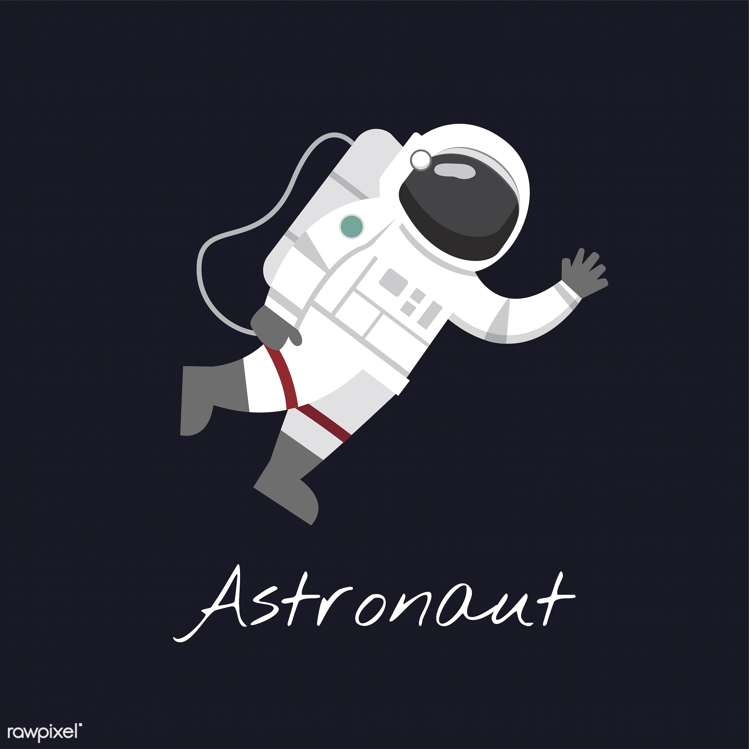 Astronaut in space vector