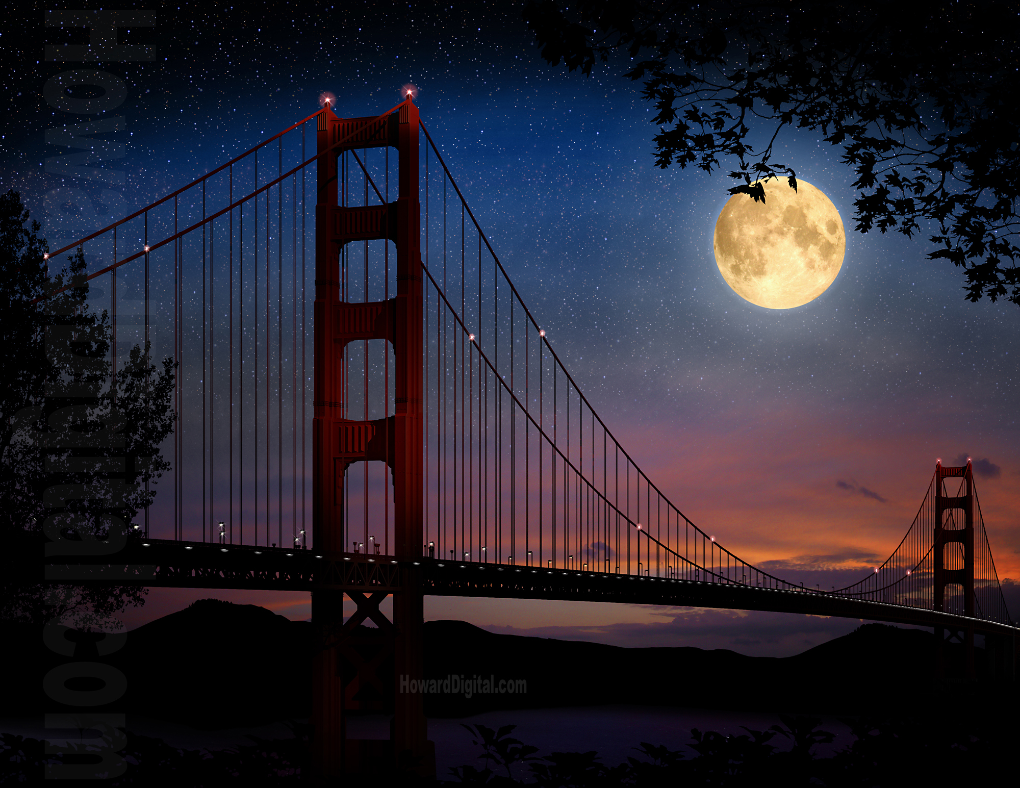 Golden Gate at Night Renderings - Howard Digital