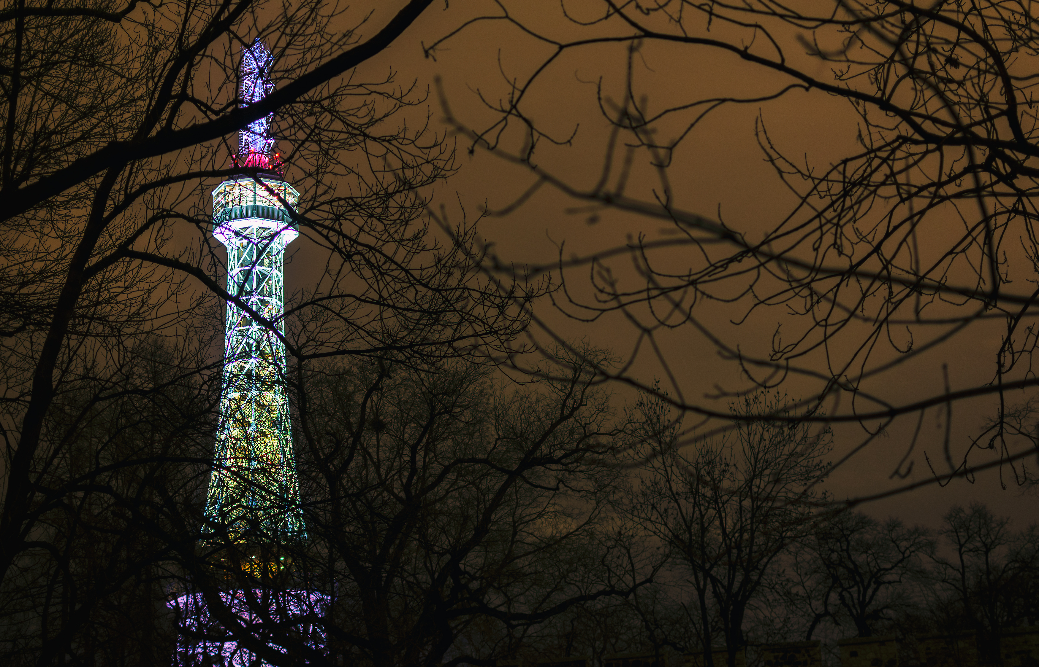 Free Image: Petřín Lookout Tower at Night | Libreshot Public Domain ...