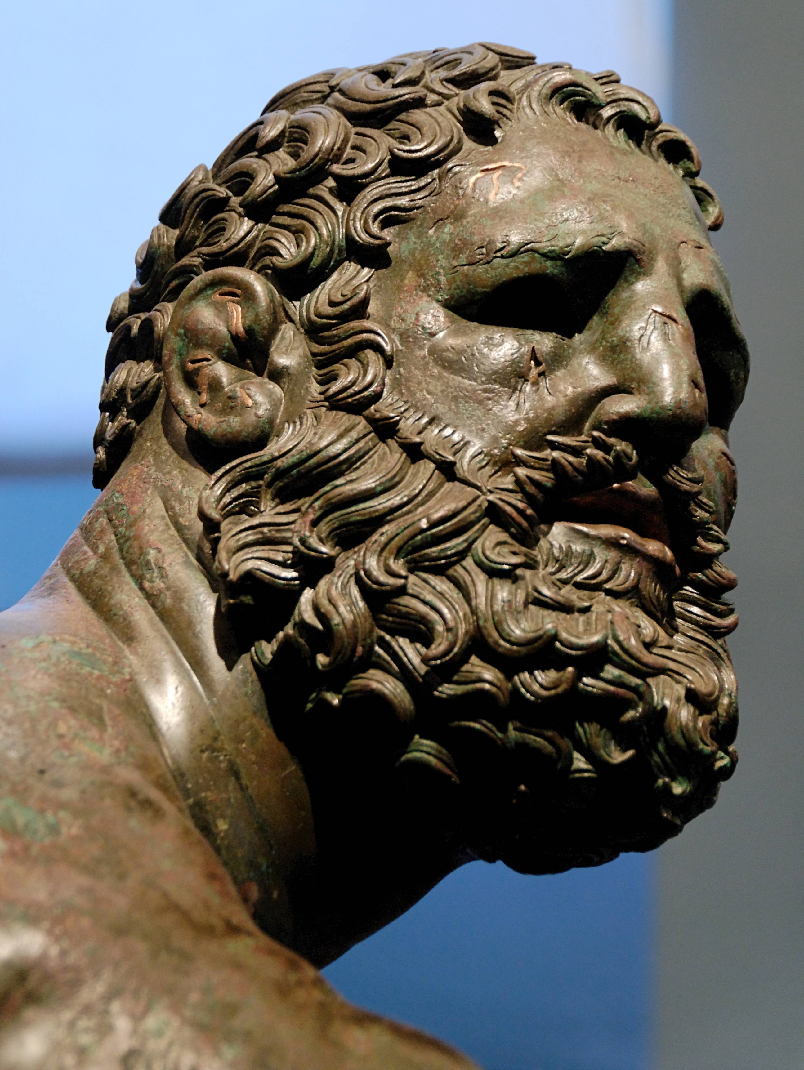 Unknown, Boxer at Rest (detail of the head), 330 BC [2592 x 3450 ...