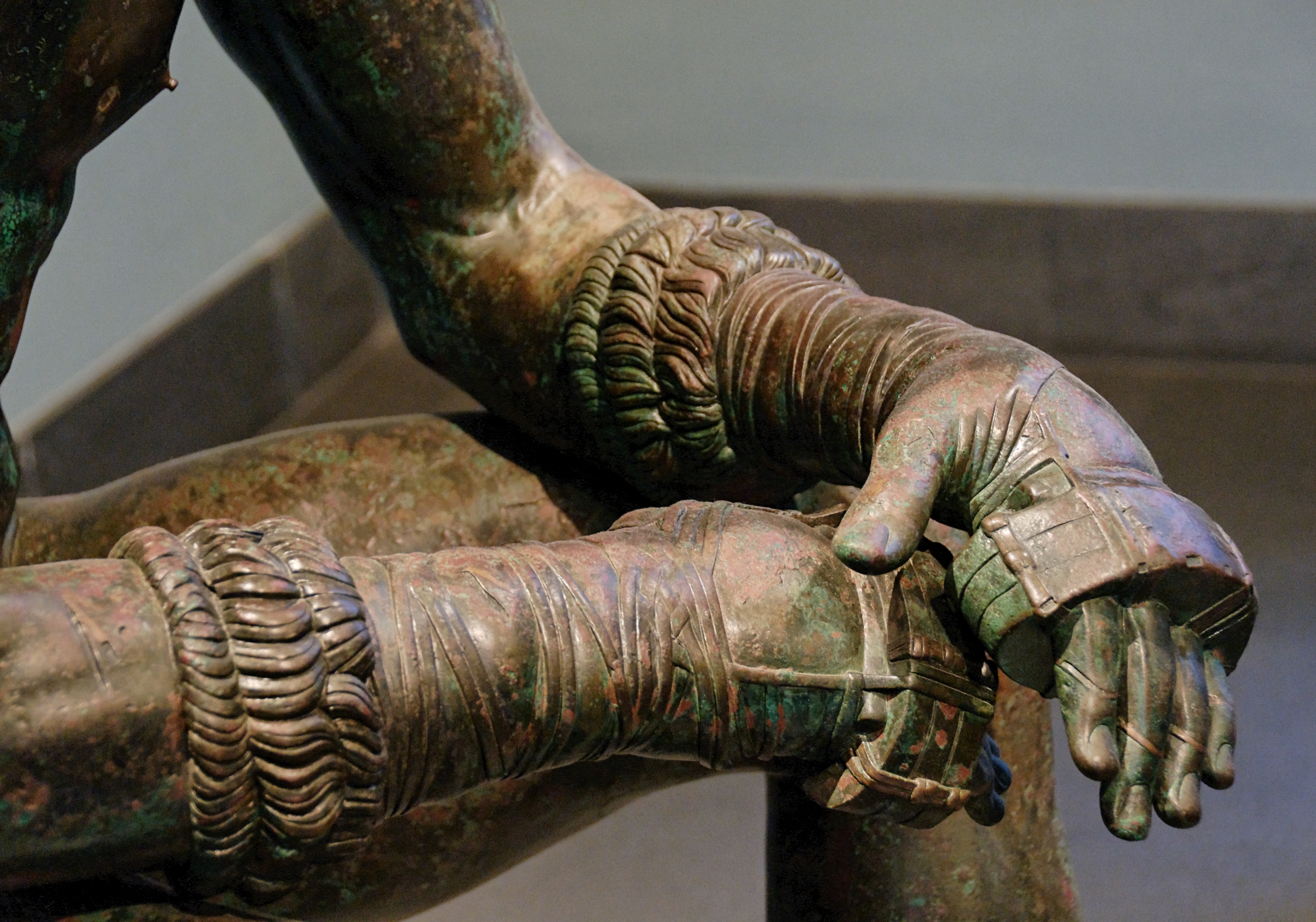 Bronze Sculpture: Boxer at Rest Hands - Health and Fitness History