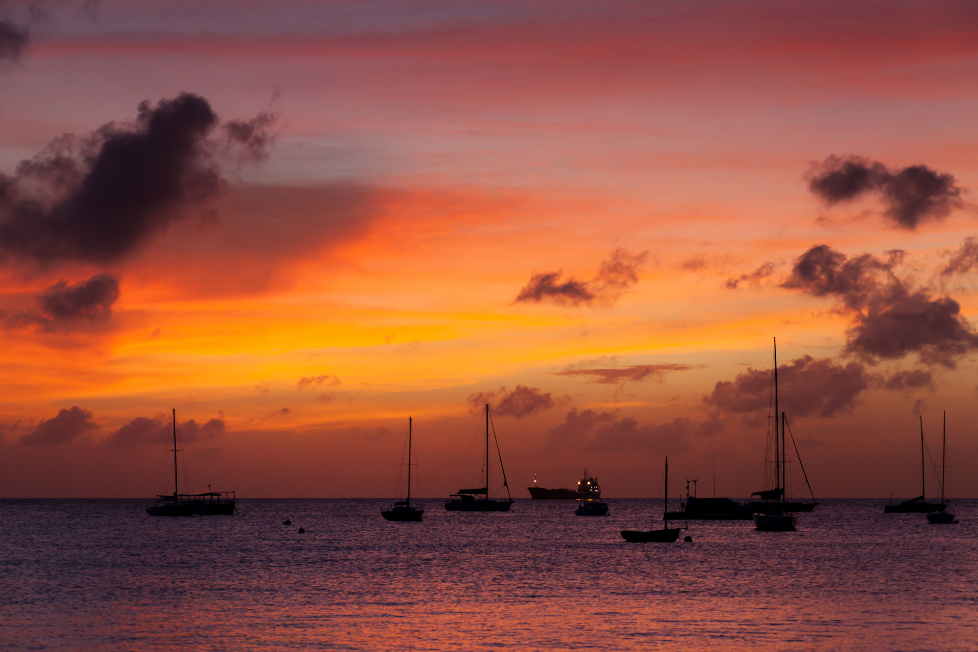 Ships At Sunset Free Stock Photo - Public Domain Pictures