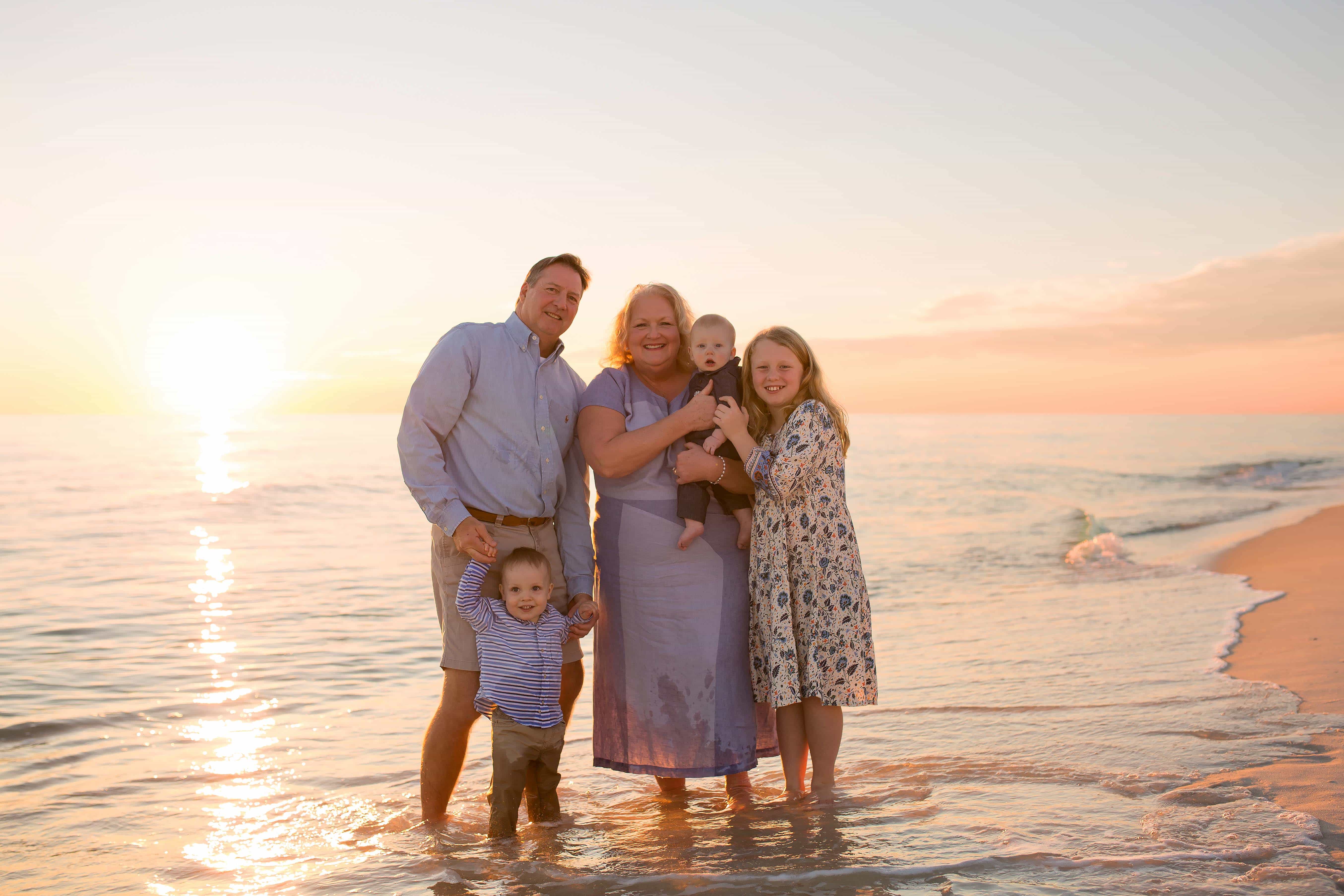 Family Photos at Sunset - LJennings Photography