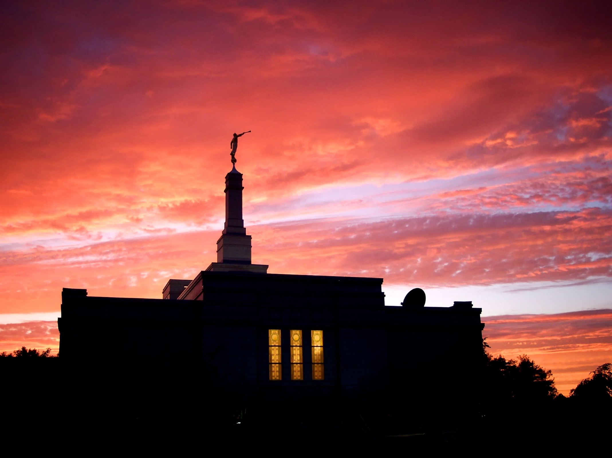 The Halifax Nova Scotia Temple at Sunset