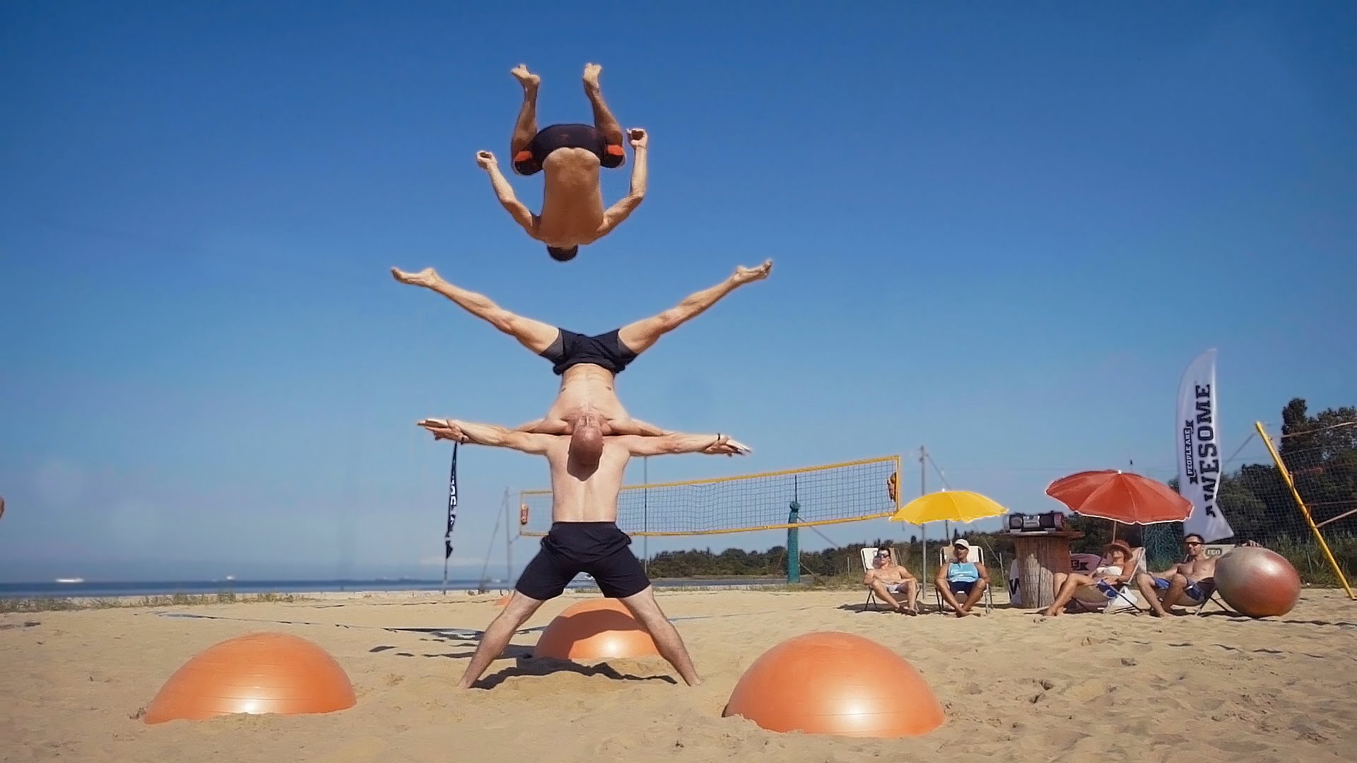 Yoga Ball Tricks and Flips at the Beach | Daredevils - YouTube