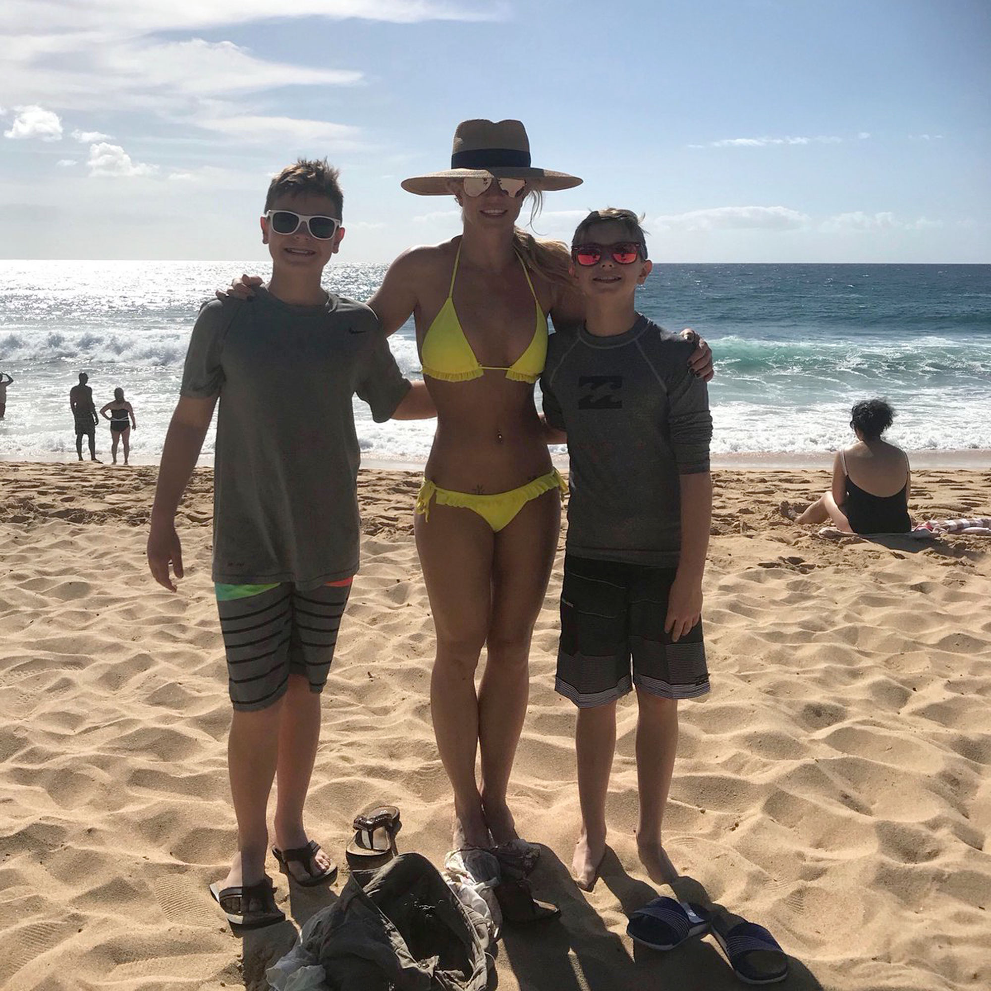 Britney Spears Vacations at the Beach with Sons Post-Vegas Show ...