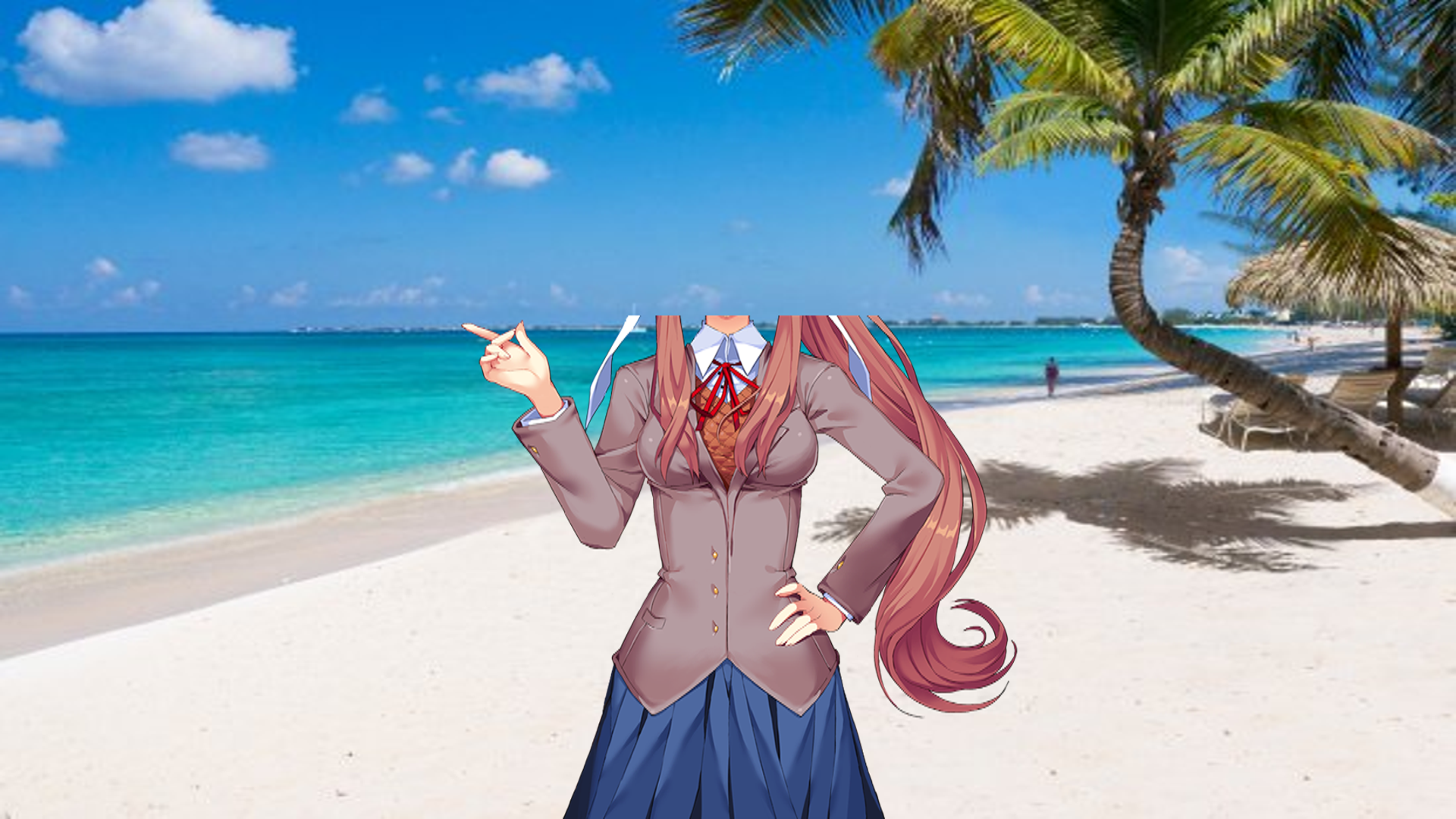 Monika Topless at the Beach : DDLC