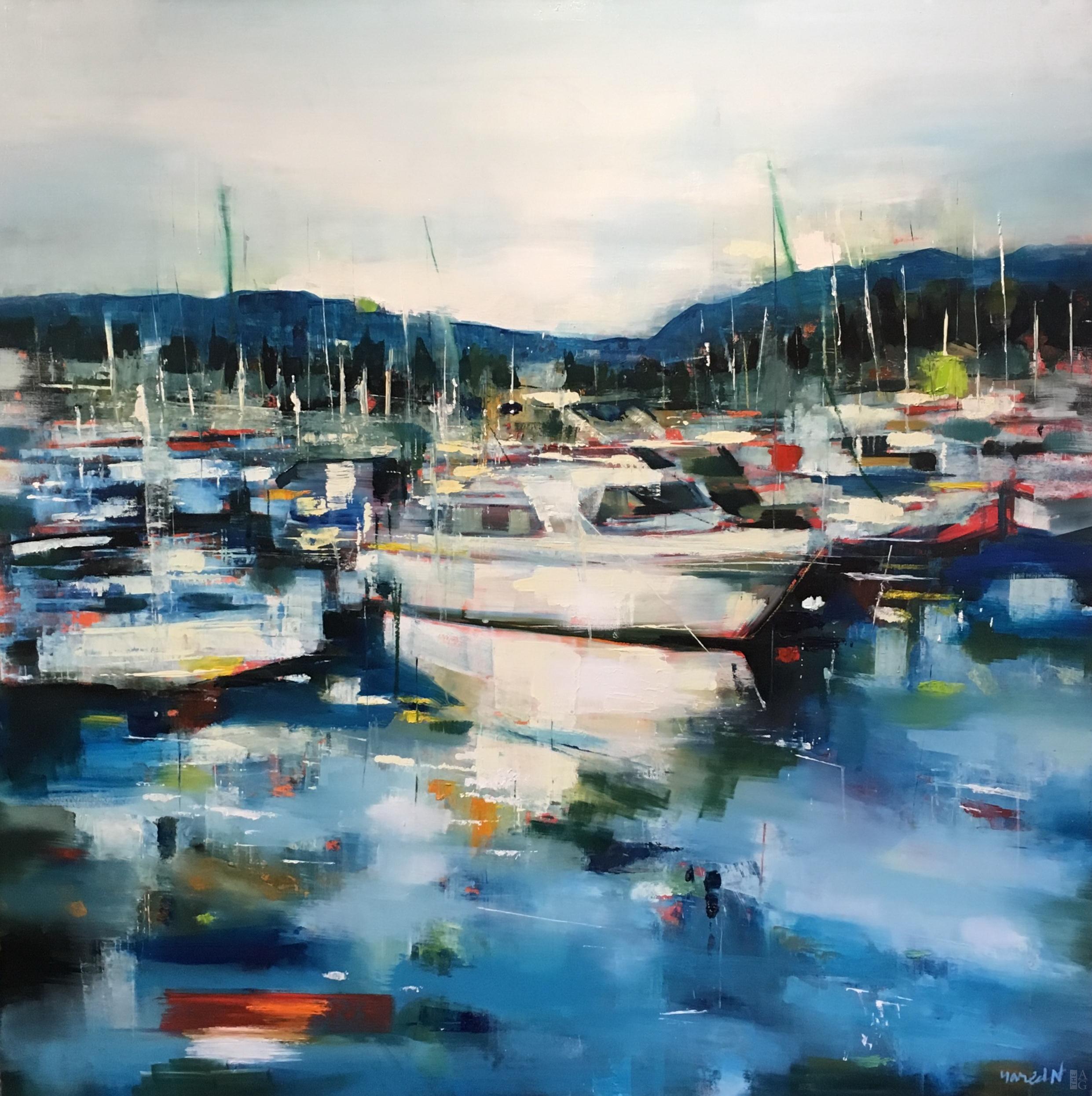 At the Harbour by Yared Nigussu | The Avenue Gallery