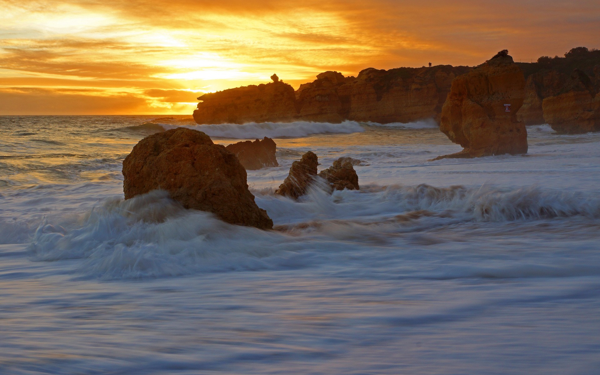 Beaches: Sun Cliffs Atlantic Coast Surf Ocean Portugal Wallpaper ...
