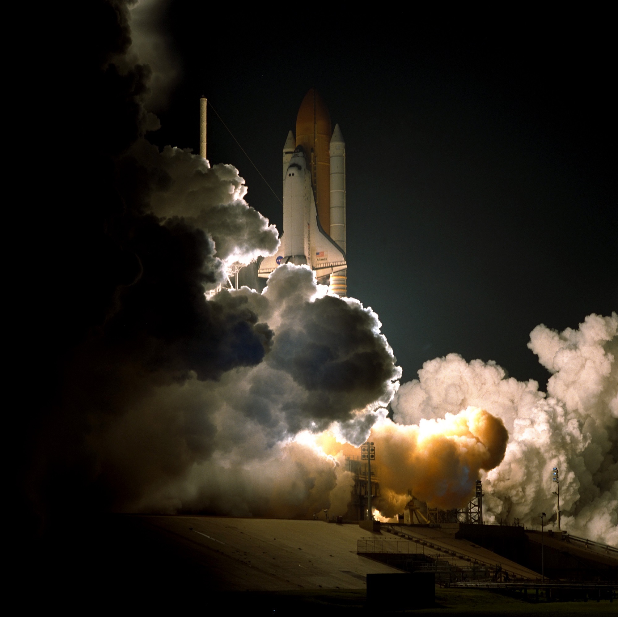 Free photo: Atlantis Space Shuttle launch - Atlantis, Launch, Mission ...