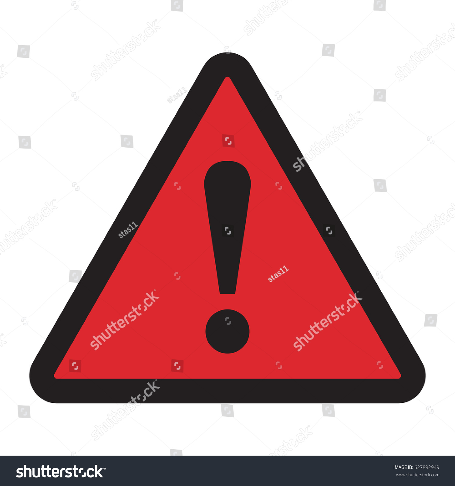 Danger Sign Hazard Warning Attention Sign Stock Vector 627892949 ...