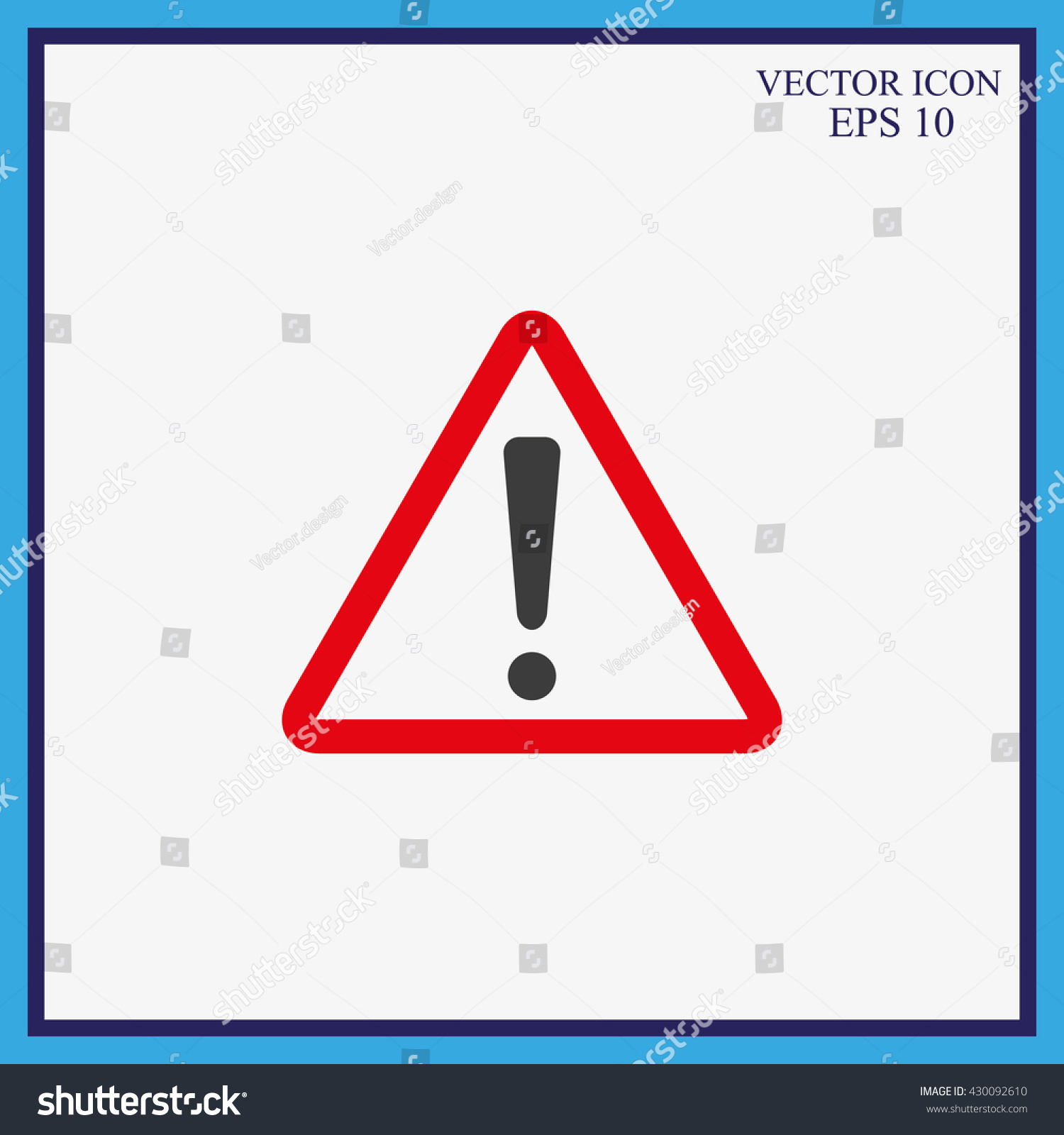 Hazard Warning Attention Sign Stock Vector 430092610 - Shutterstock