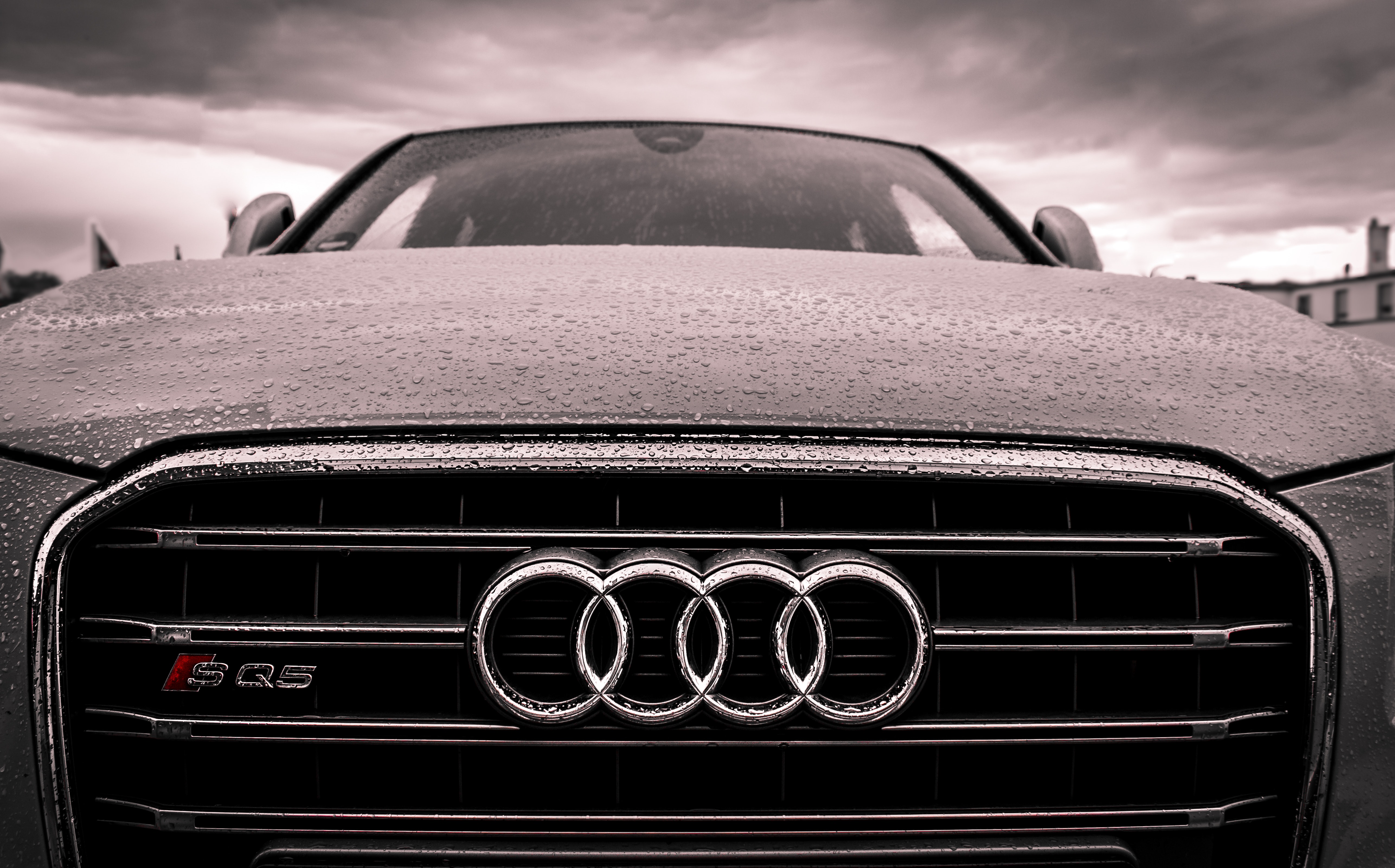 Audi black and chrome grille photo
