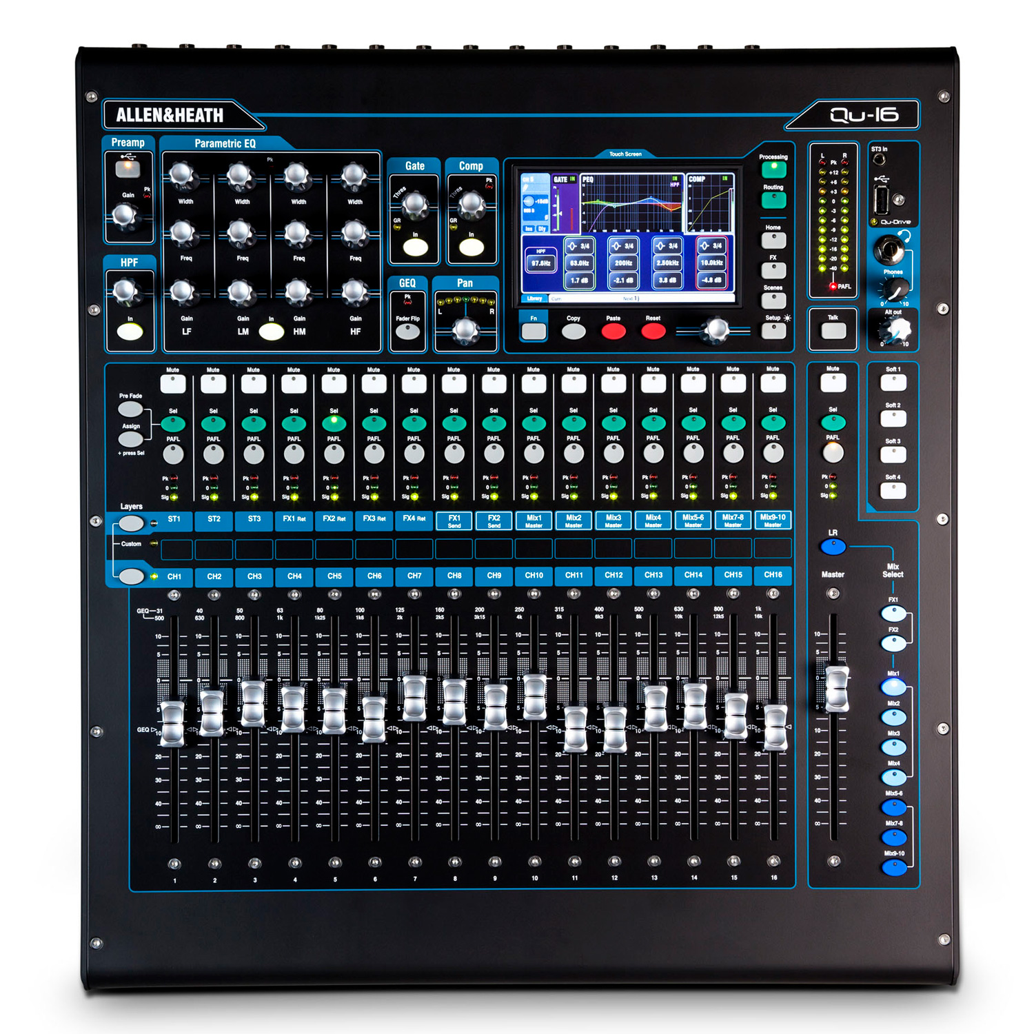 Allen & Heath Qu-16 Digital Mixing Console | Pro Audio Superstore