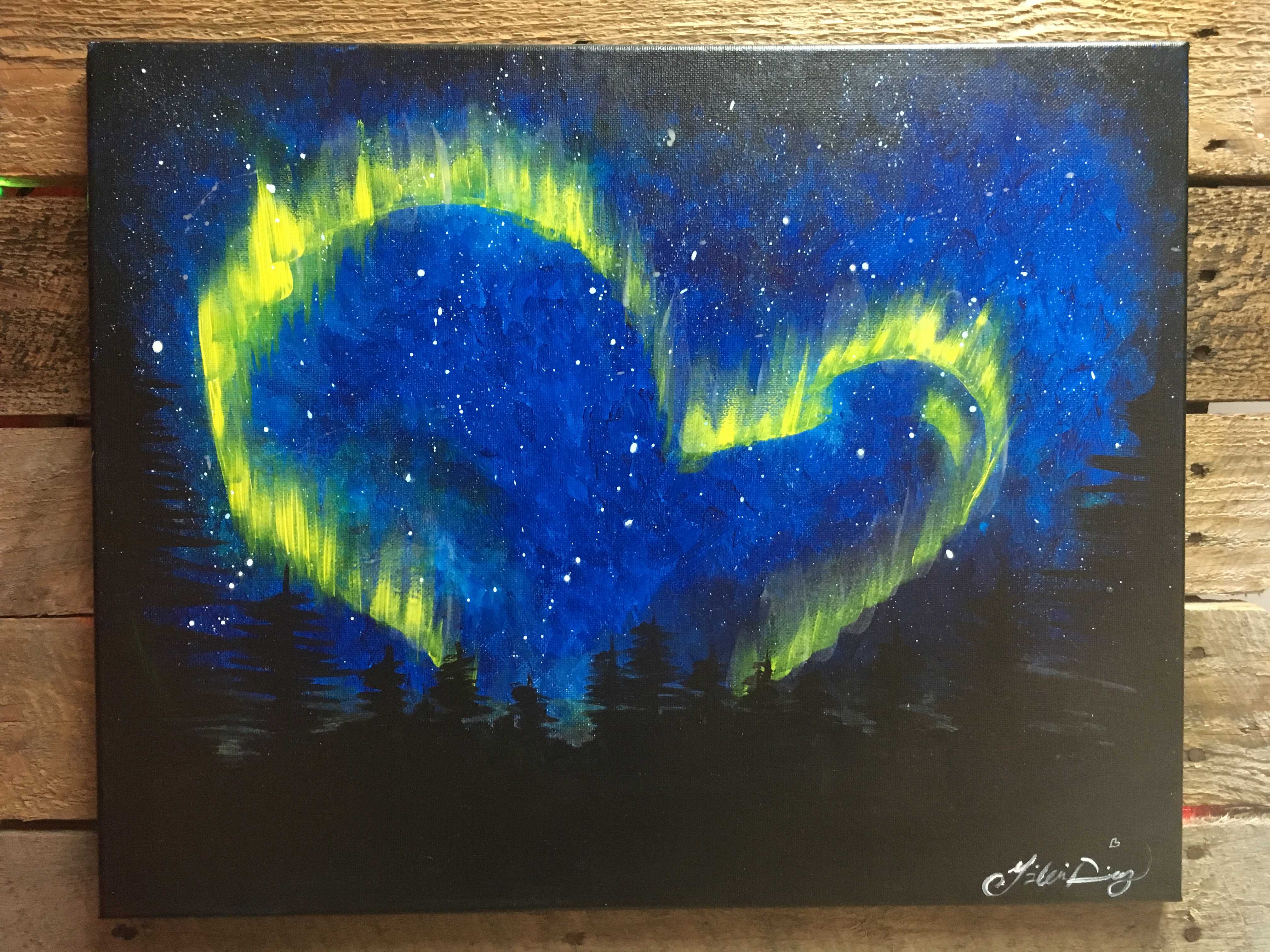 Aurora Borealis Heart – Paint 'N Hang