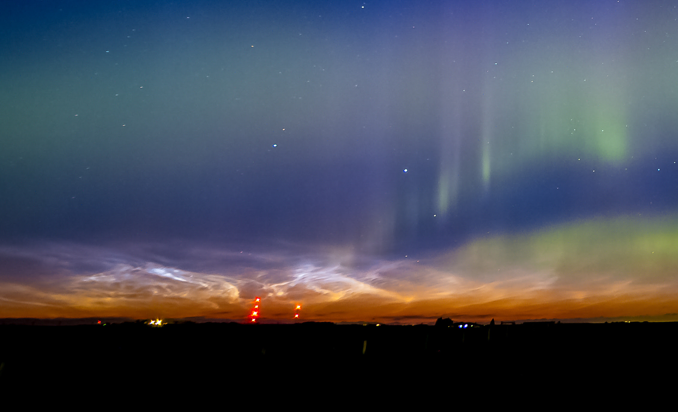 Noctilucent clouds and an aurora | Today's Image | EarthSky