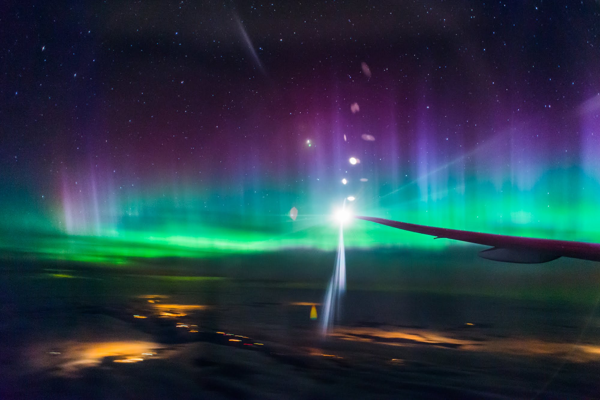 Aurora Borealis In-Flight - Northern Lights Above the Clouds - YouTube