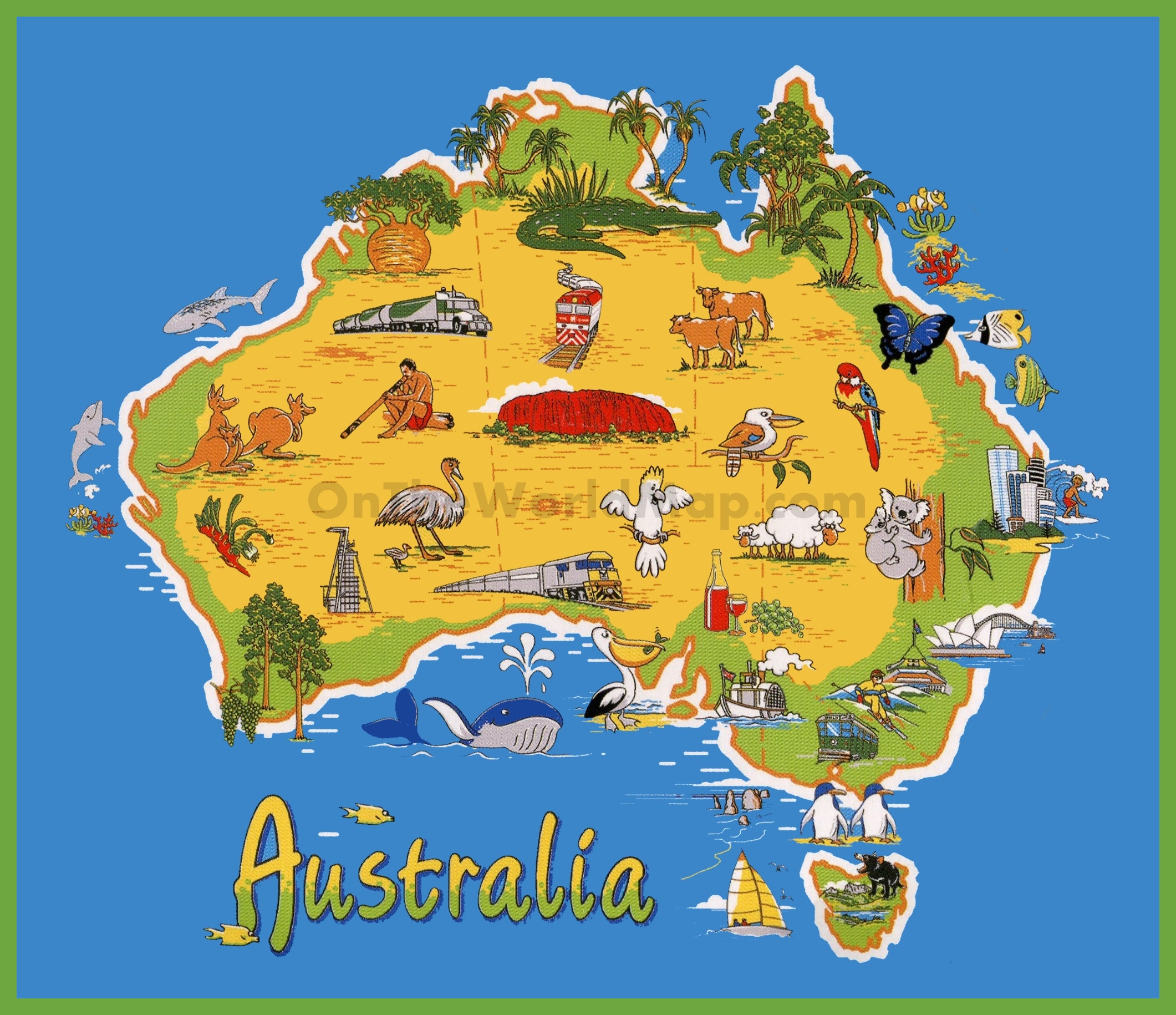 Australia map photo