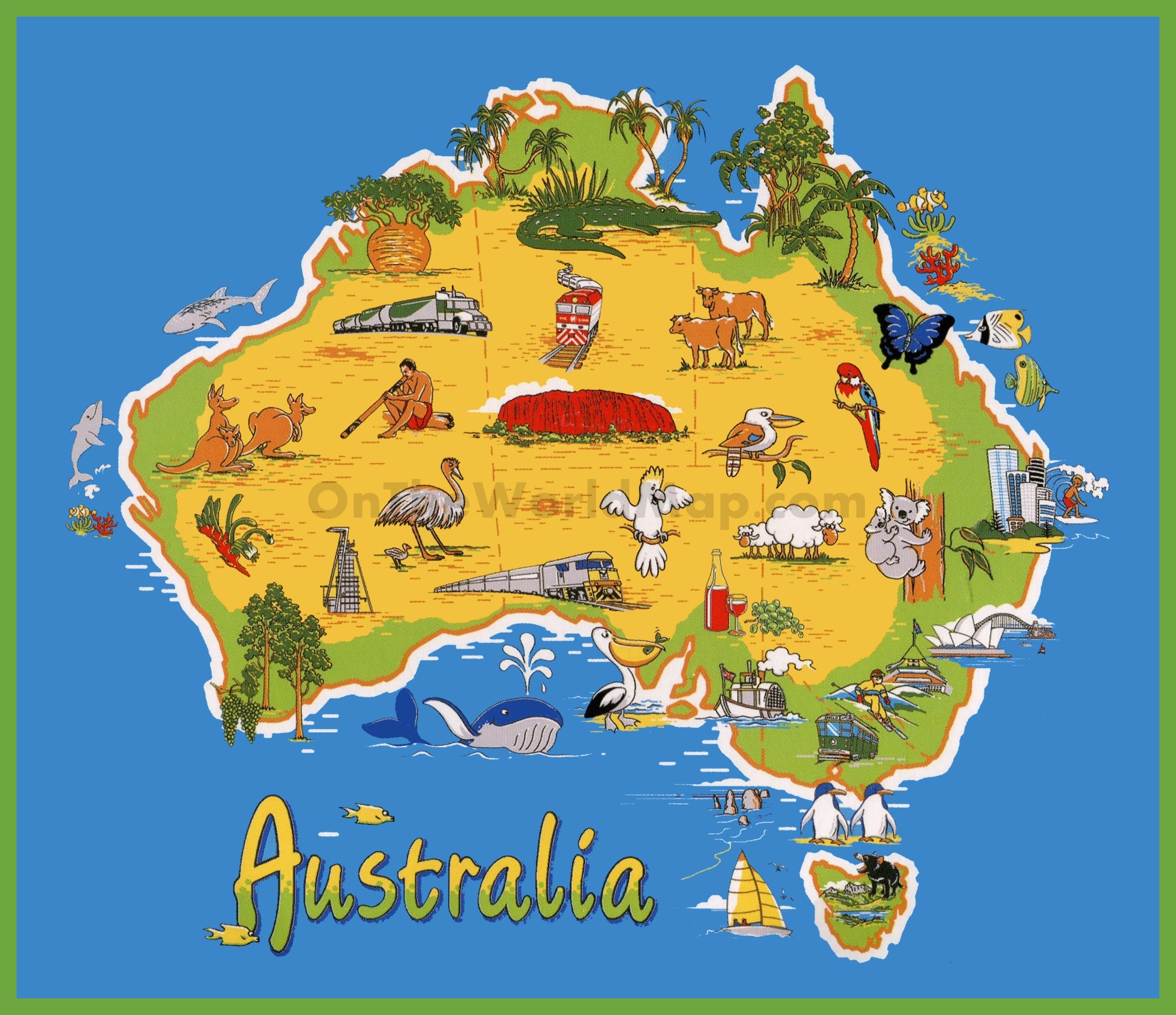 Travel map of Australia ﻿